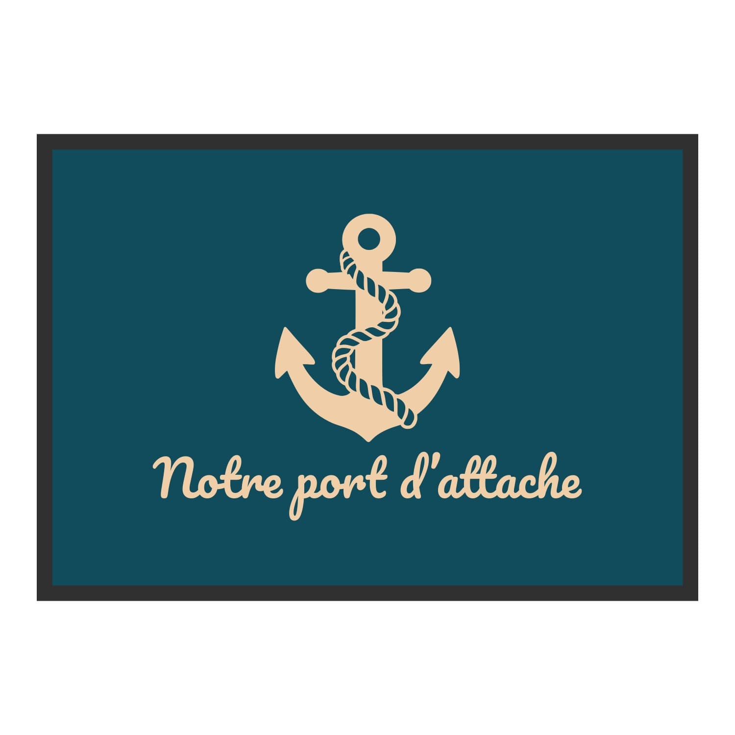 Vue du tapis Notre port d’attache dans son format et ses couleurs de départ