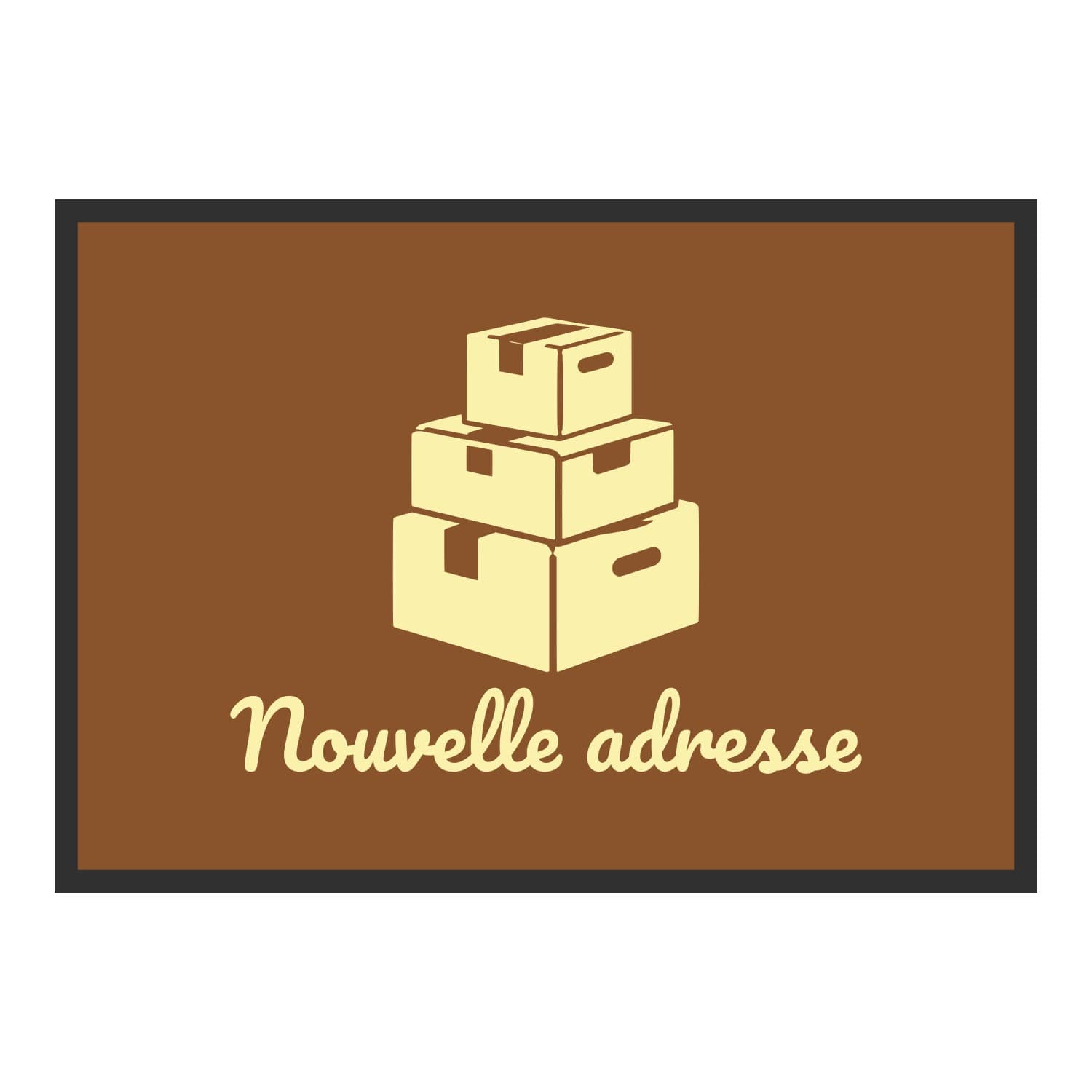 Vue du tapis Nouvelle adresse dans son format et ses couleurs de départ