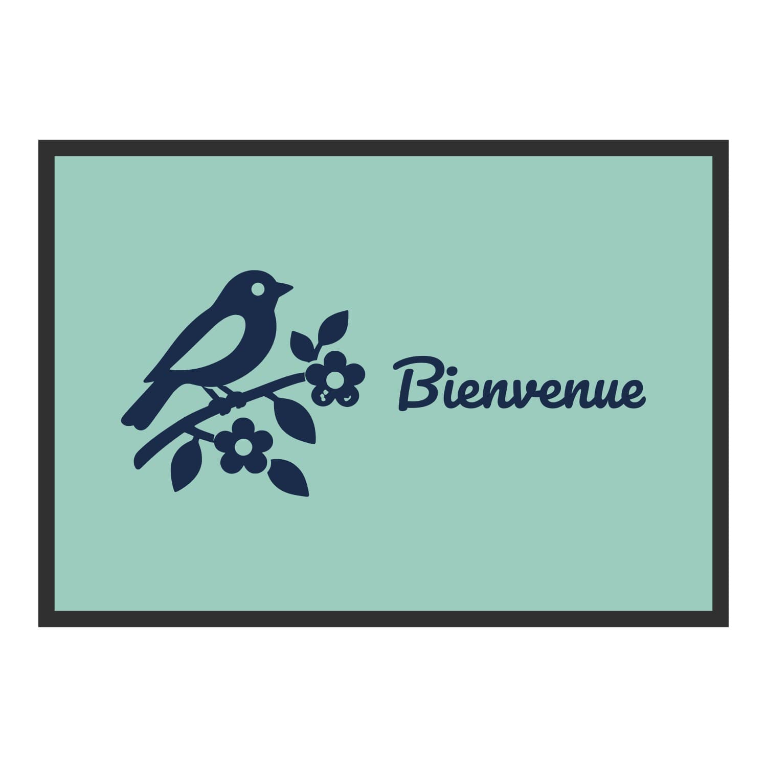 Vue du tapis Oiseau sur la branche dans son format et ses couleurs de départ