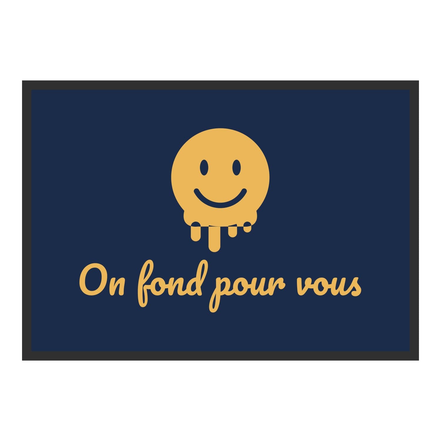 Vue du tapis On fond pour vous dans son format et ses couleurs de départ