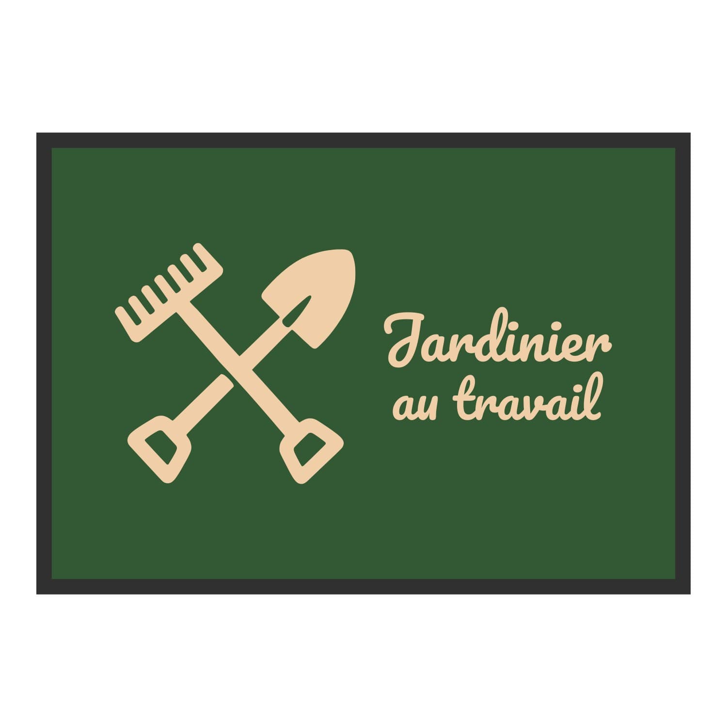 Vue du tapis Jardinier au travail dans son format et ses couleurs de départ