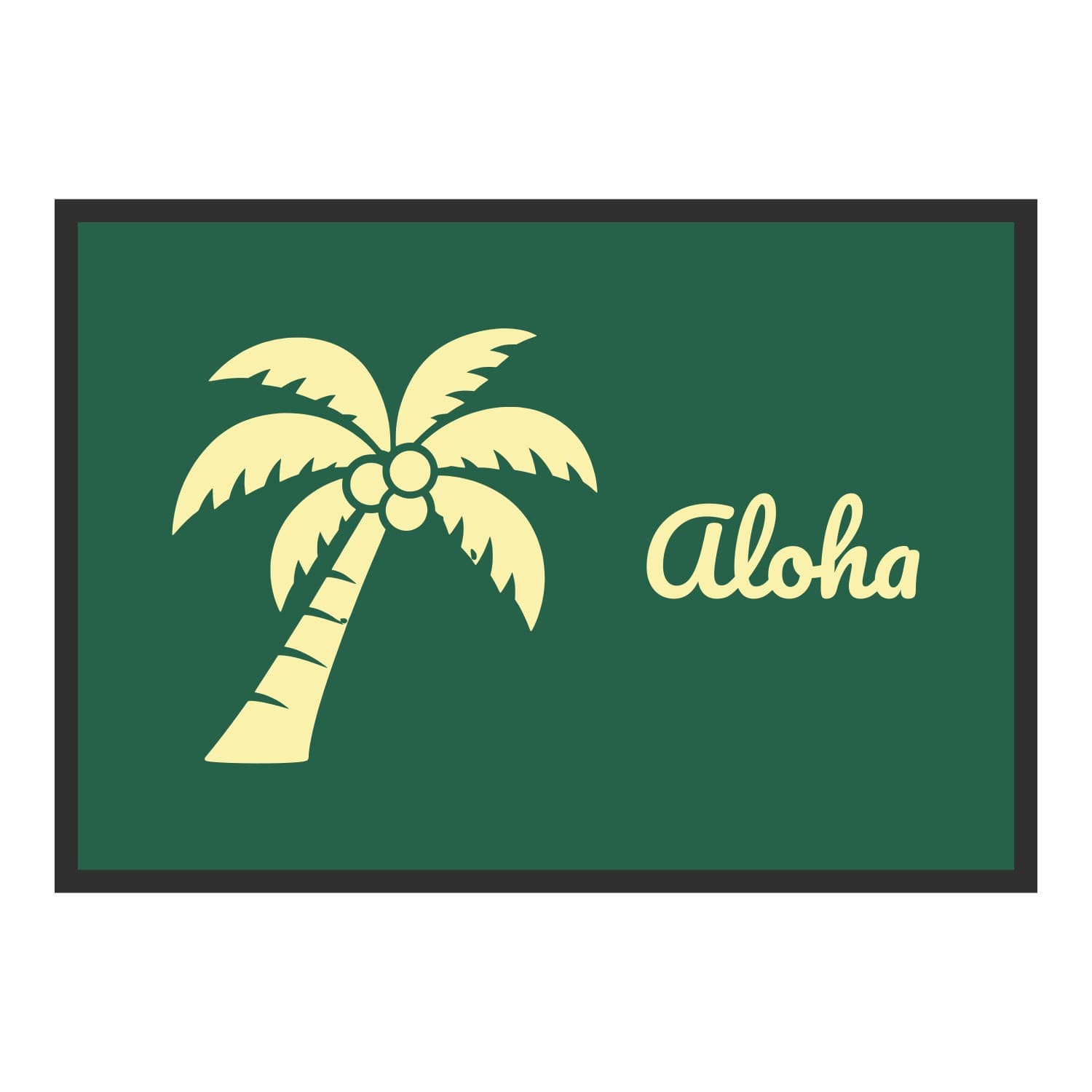 Vue du tapis Aloha dans son format et ses couleurs de départ