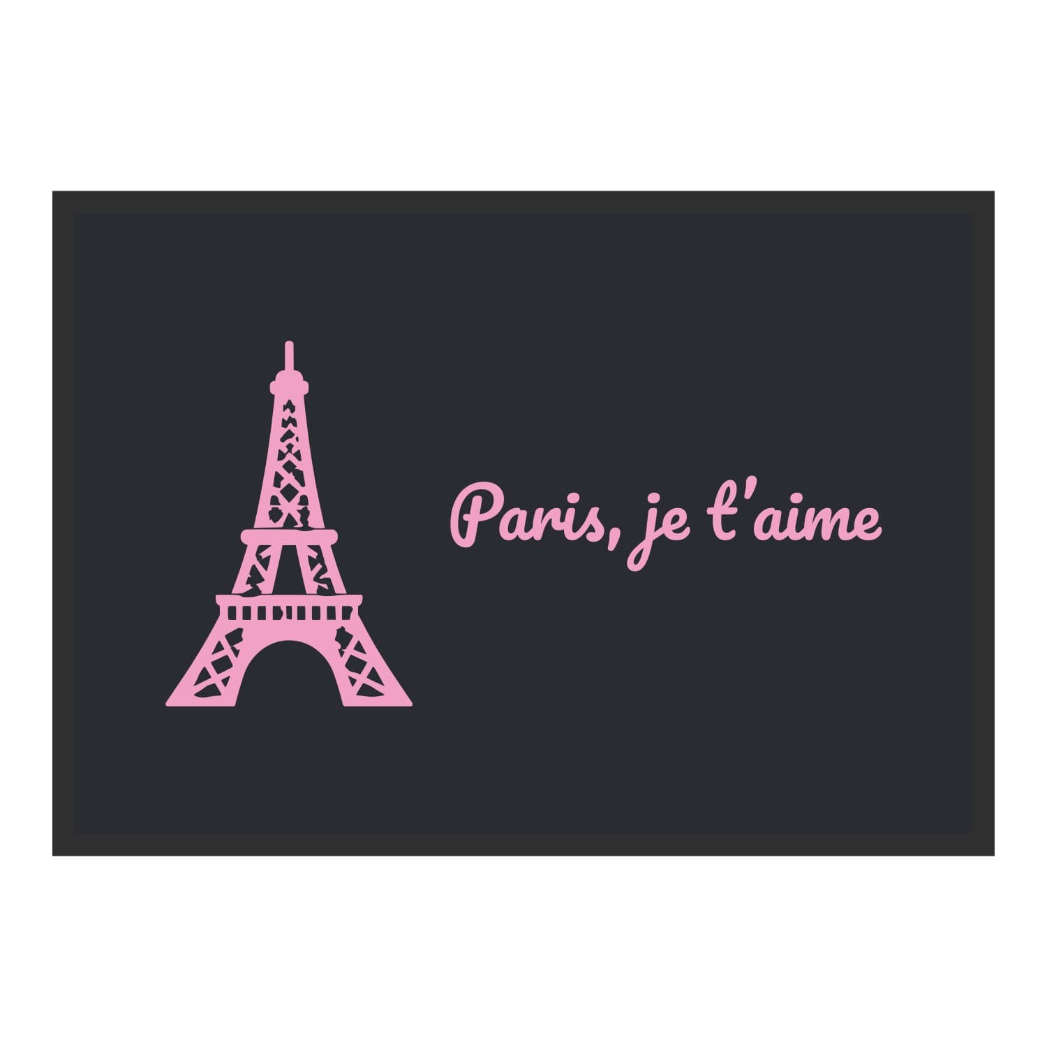 Vue du tapis Paris, je t’aime dans son format et ses couleurs de départ