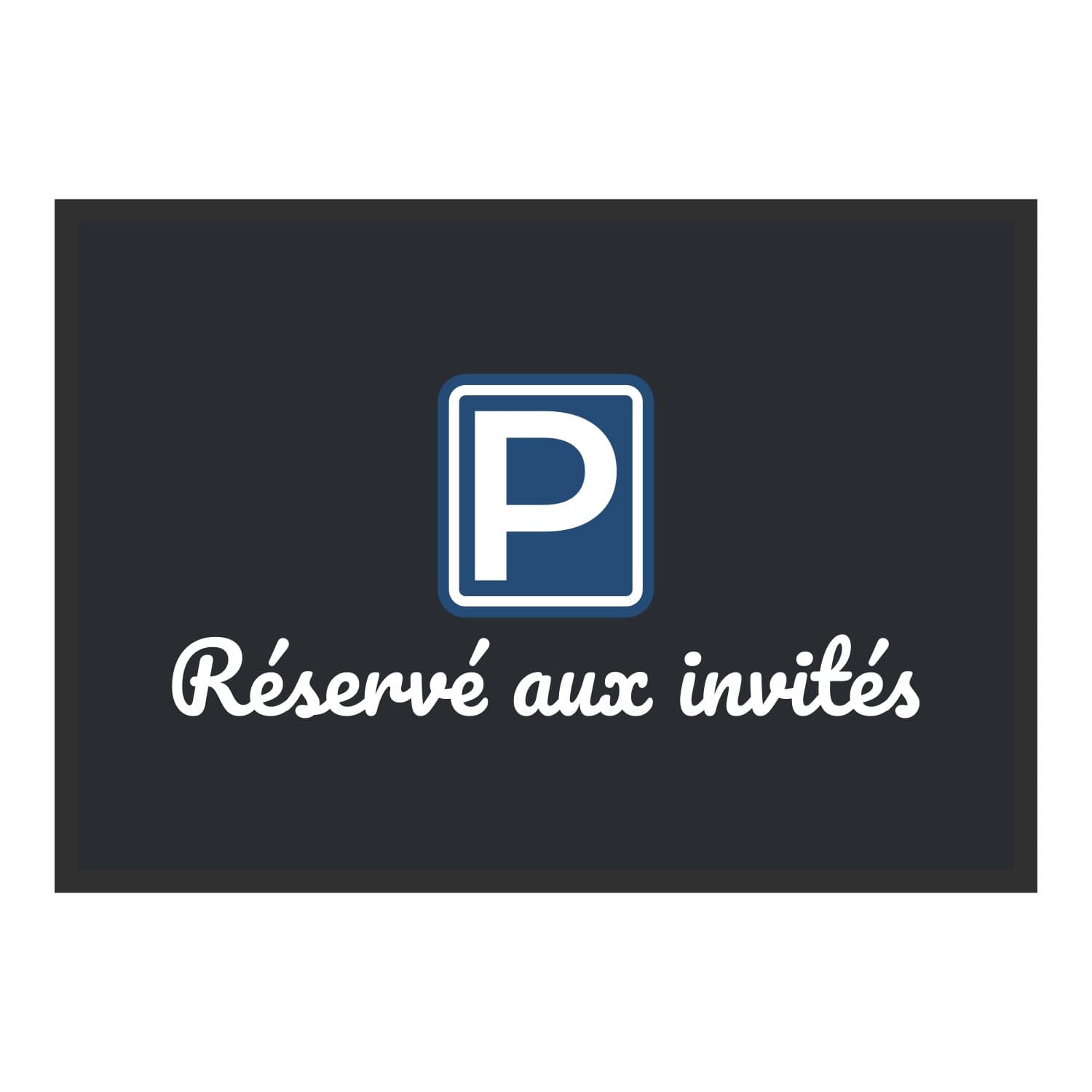 Vue du tapis Parking réservé aux invités dans son format et ses couleurs de départ