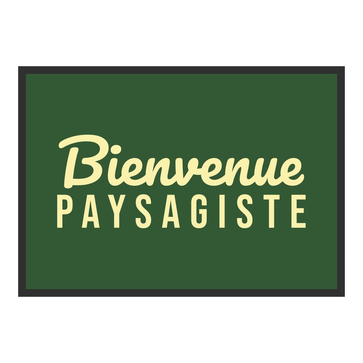 Vue du tapis Bienvenue paysagiste dans son format et ses couleurs de départ