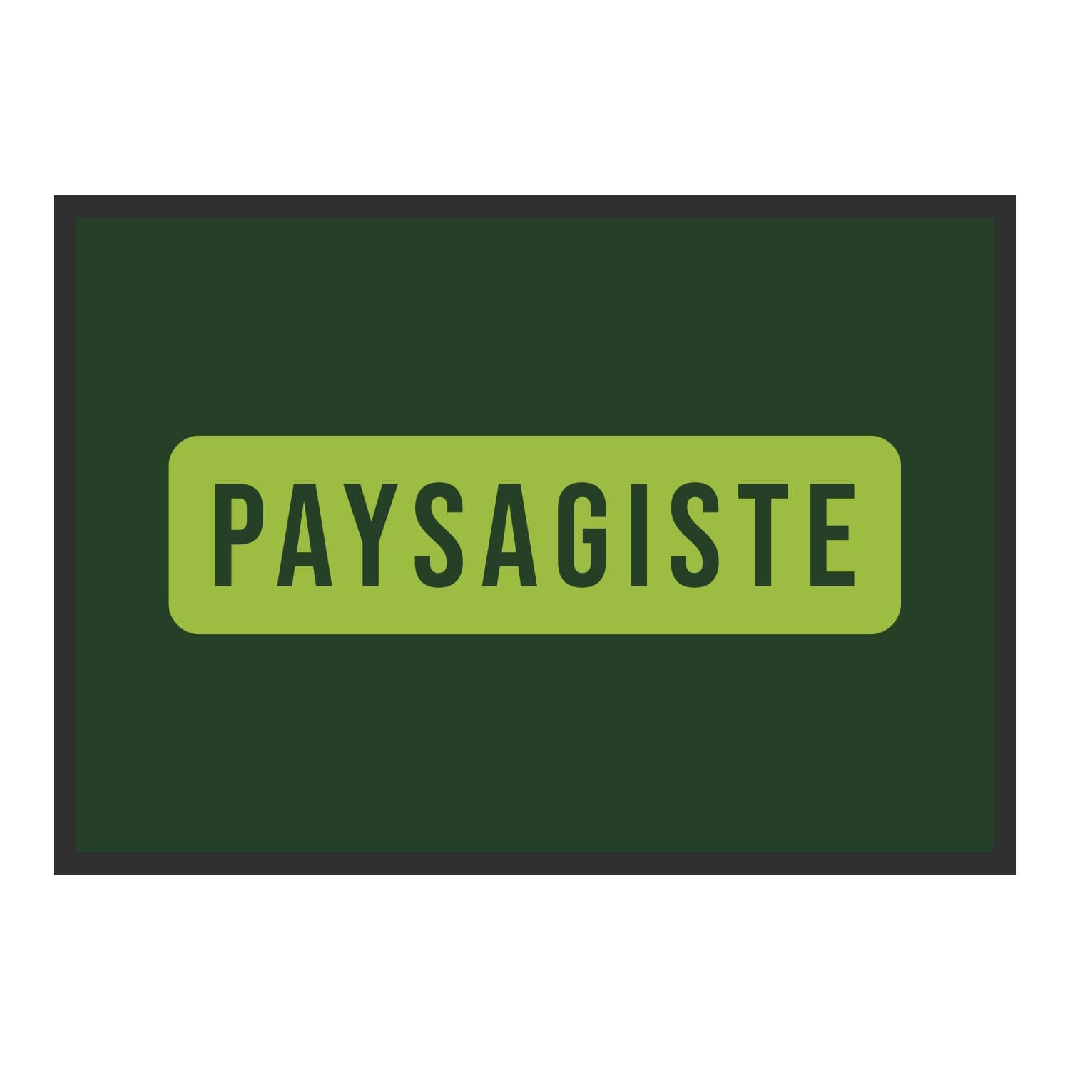 Vue du tapis Paysagiste panneau dans son format et ses couleurs de départ