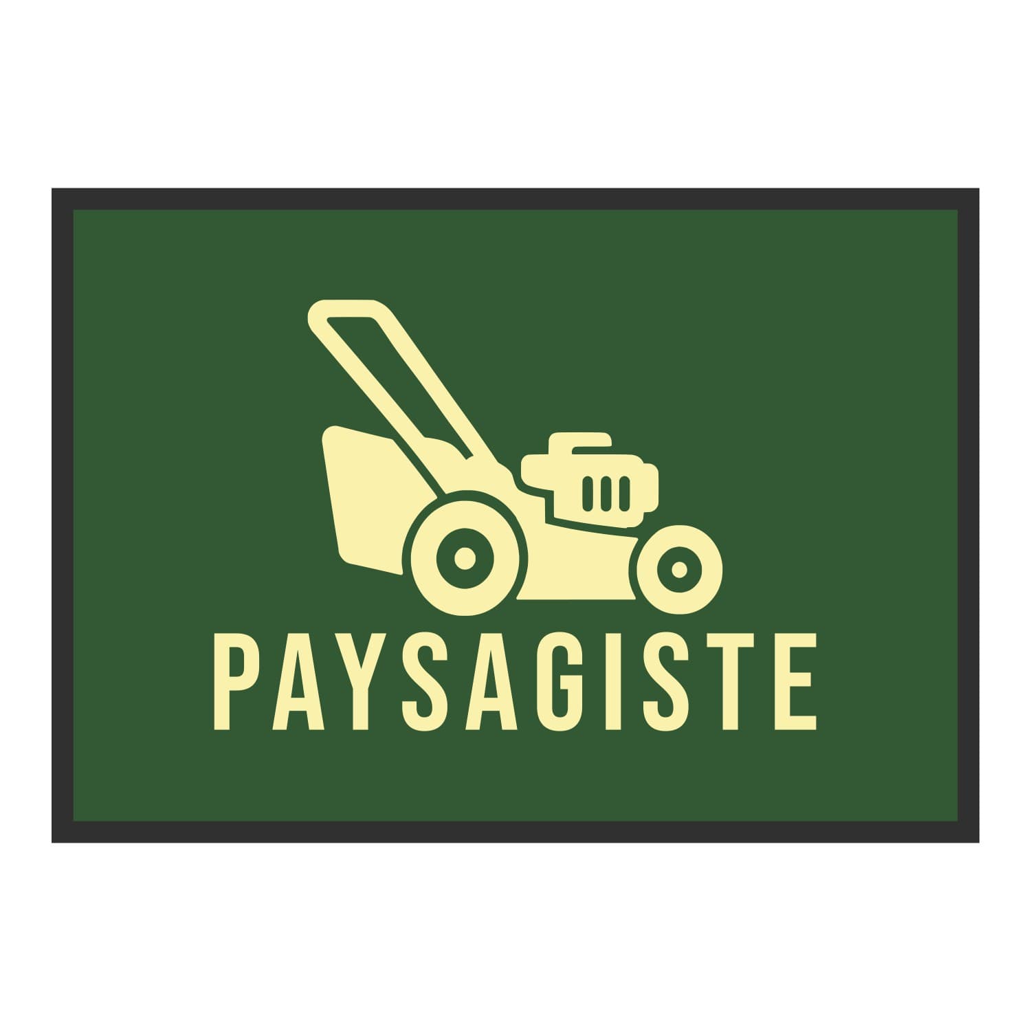 Vue du tapis Tondeuse Paysagiste dans son format et ses couleurs de départ