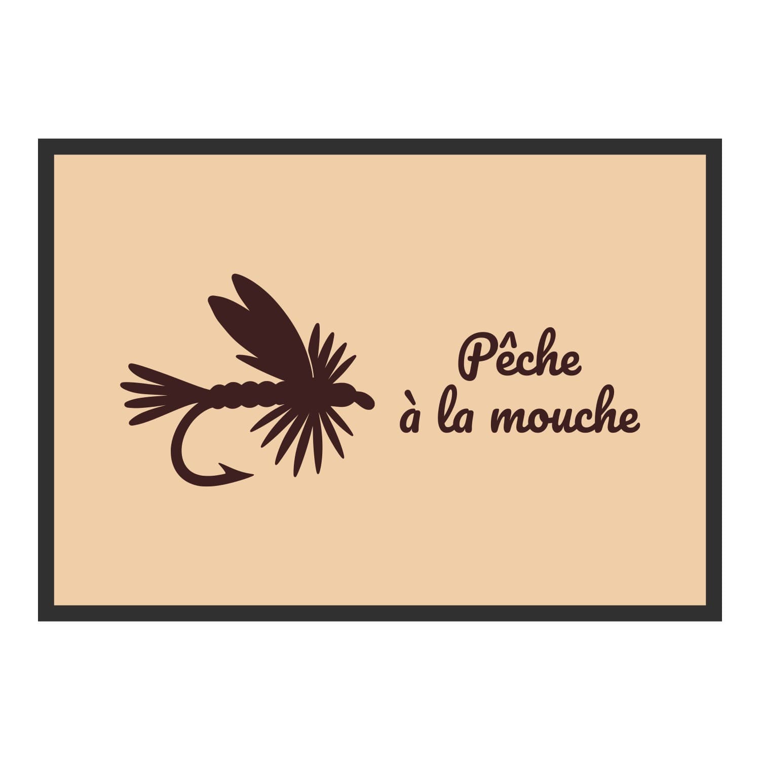 Vue du tapis Pêche à la mouche dans son format et ses couleurs de départ