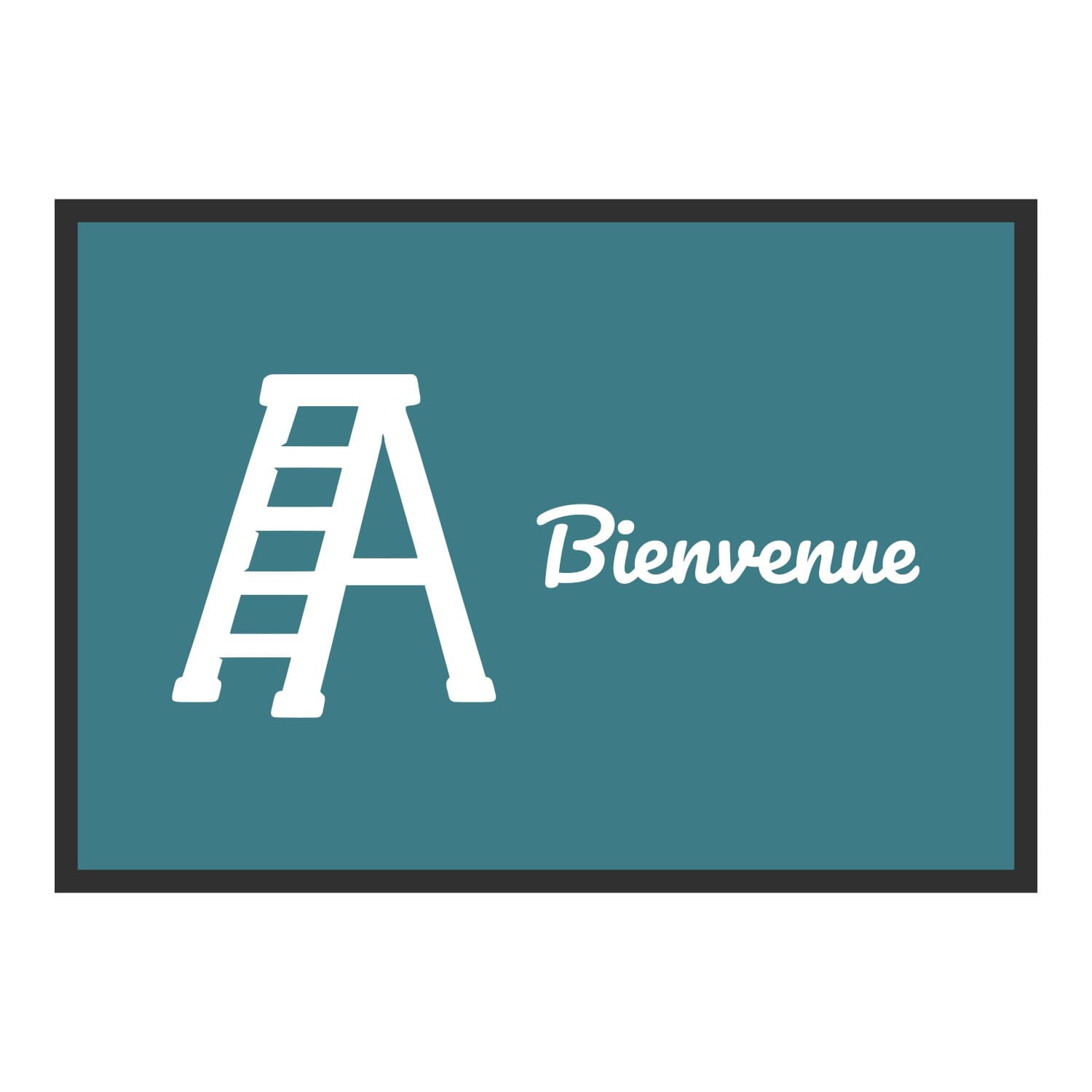 Vue du tapis Échelle Bienvenue dans son format et ses couleurs de départ