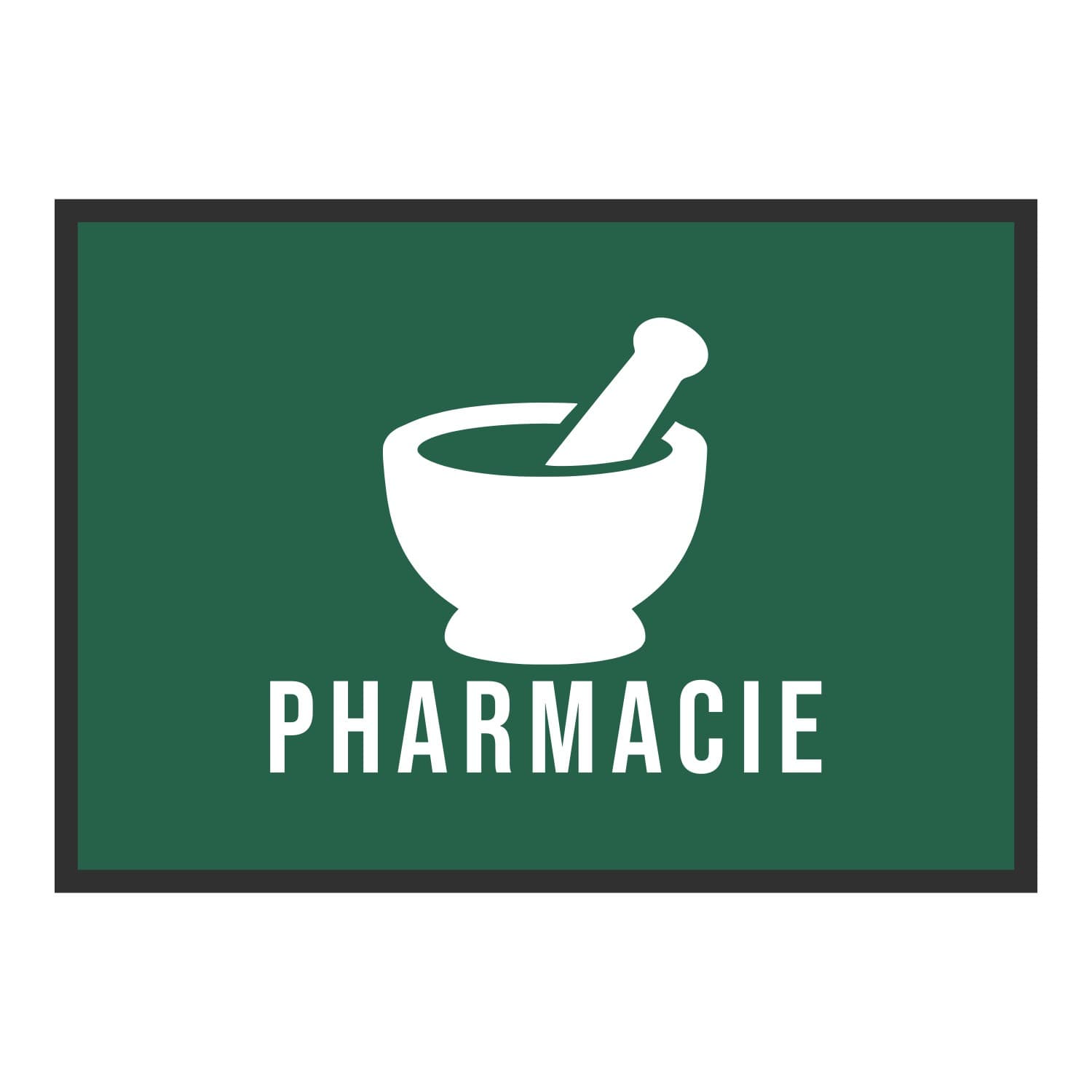 Vue du tapis Mortier Pharmacie dans son format et ses couleurs de départ