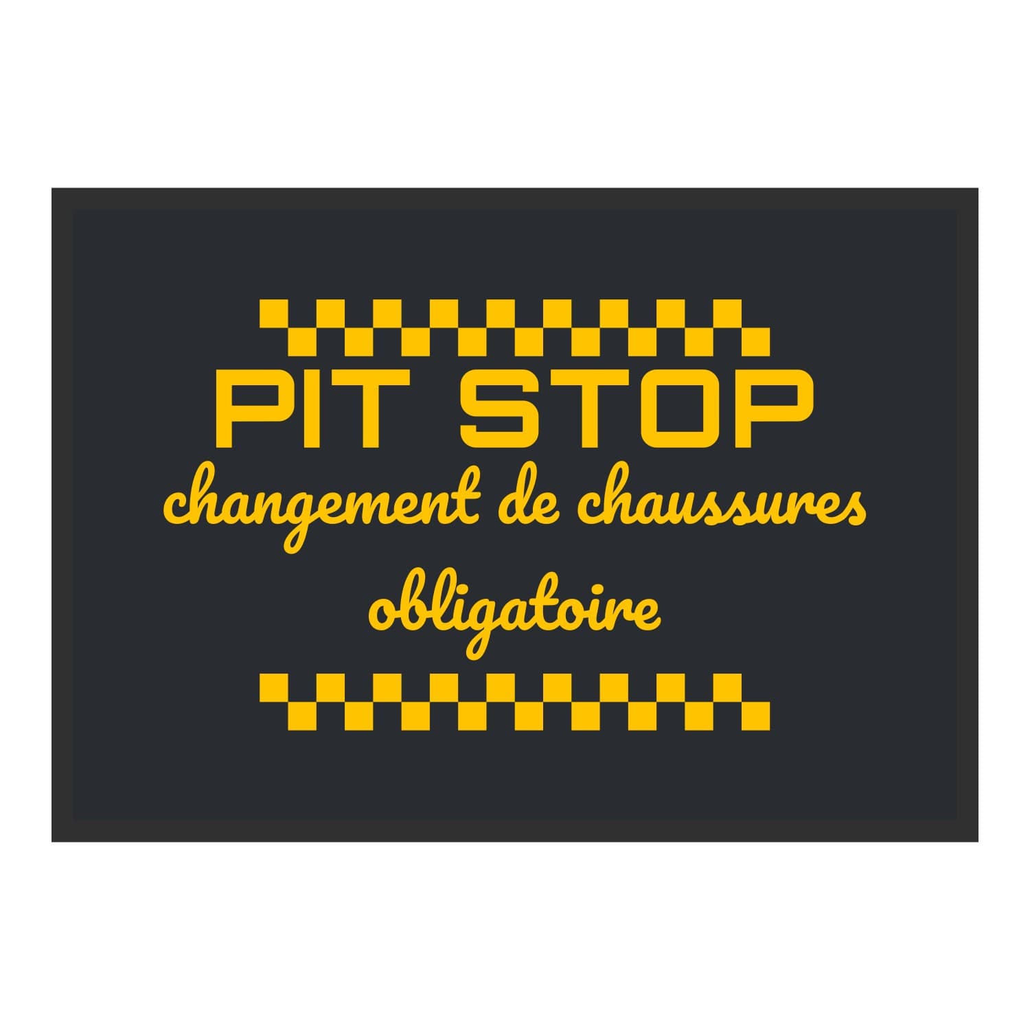 Vue du tapis Pit stop dans son format et ses couleurs de départ