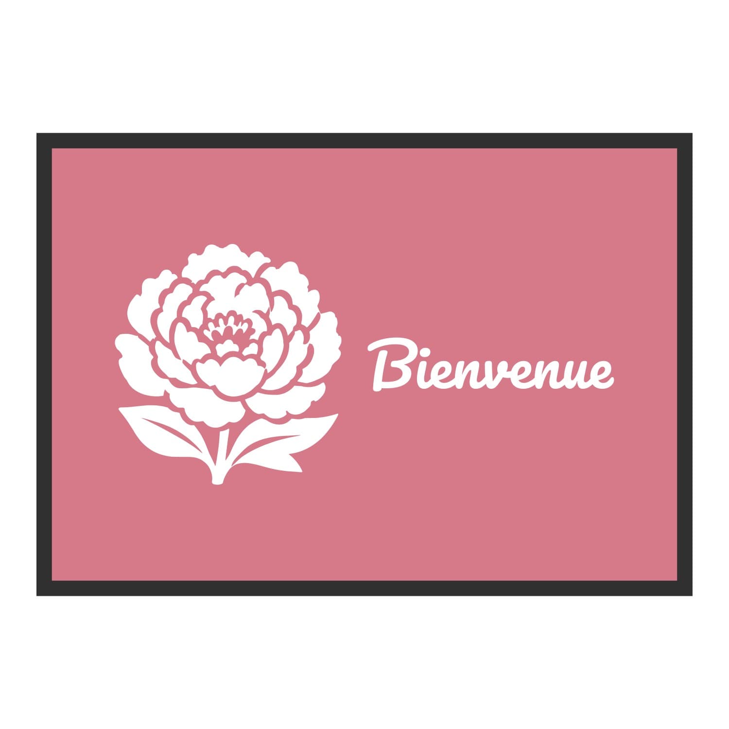 Vue du tapis Pivoine Bienvenue dans son format et ses couleurs de départ