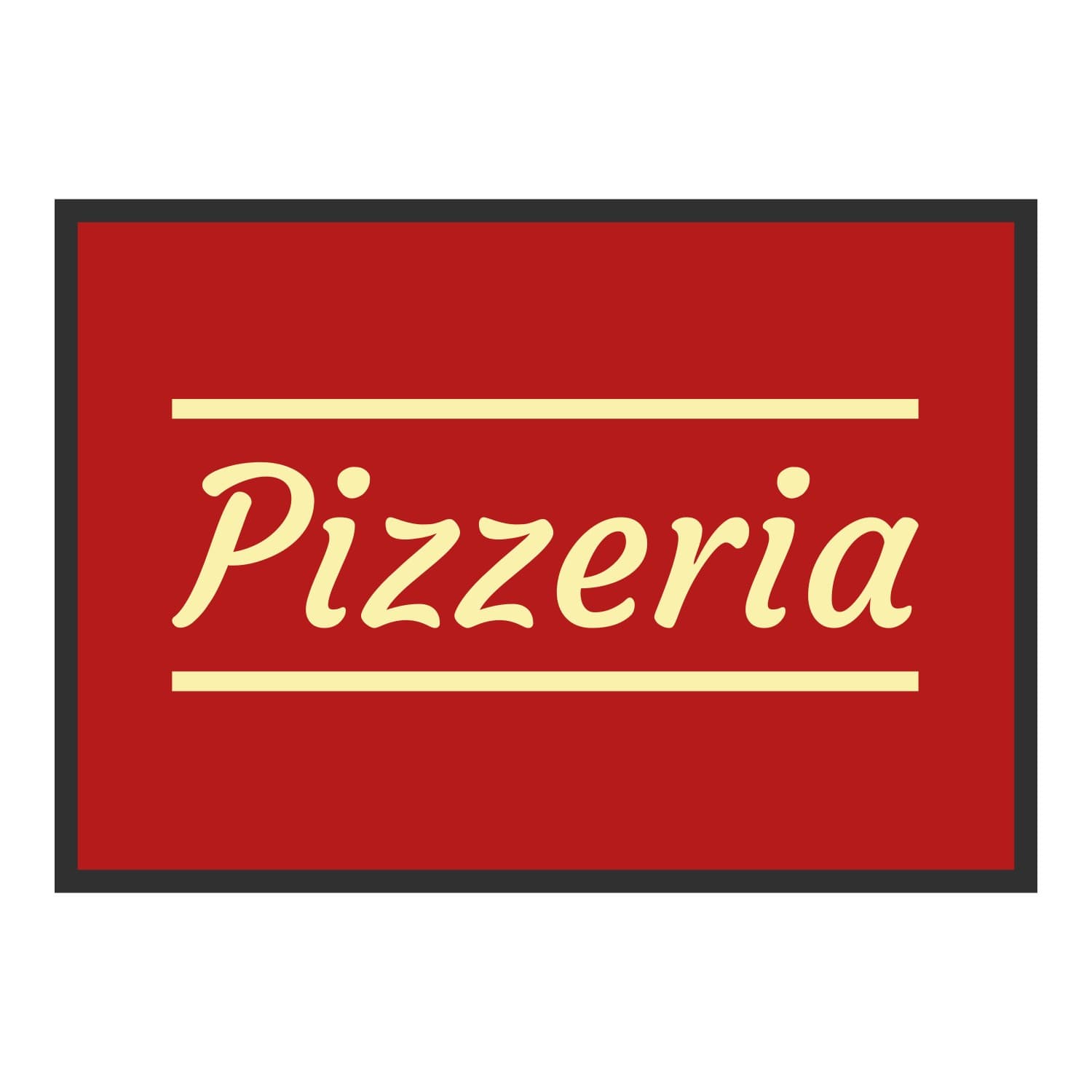 Vue du tapis Pizzeria classique dans son format et ses couleurs de départ