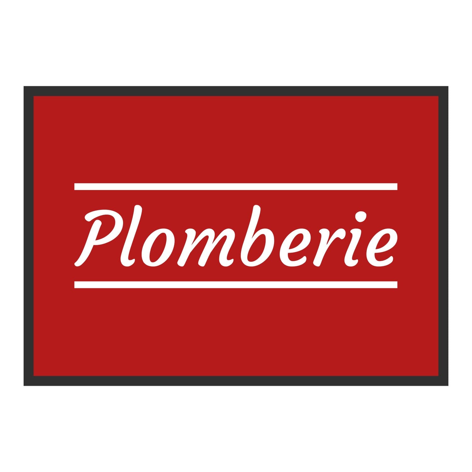 Vue du tapis Plomberie classique dans son format et ses couleurs de départ