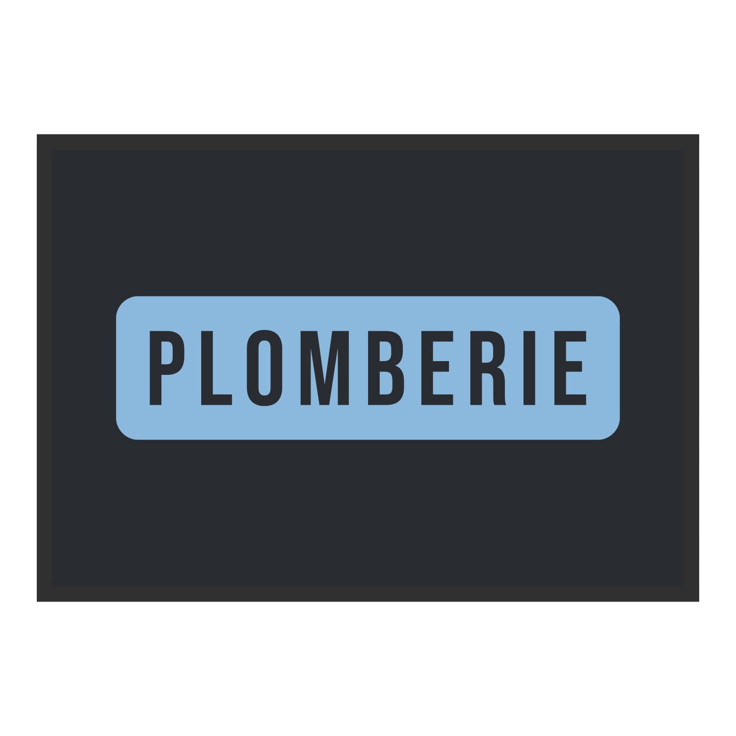 Vue du tapis Plomberie panneau dans son format et ses couleurs de départ