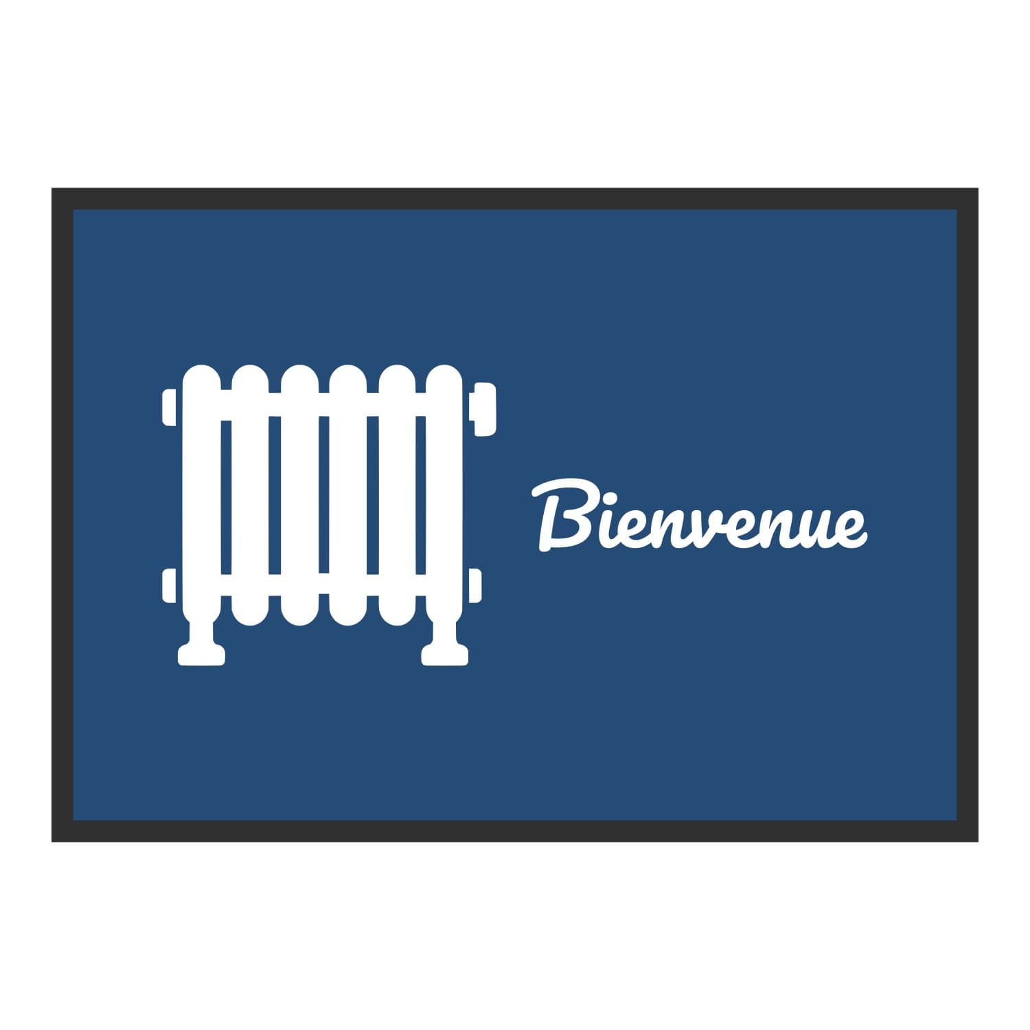 Vue du tapis Radiateur Bienvenue dans son format et ses couleurs de départ