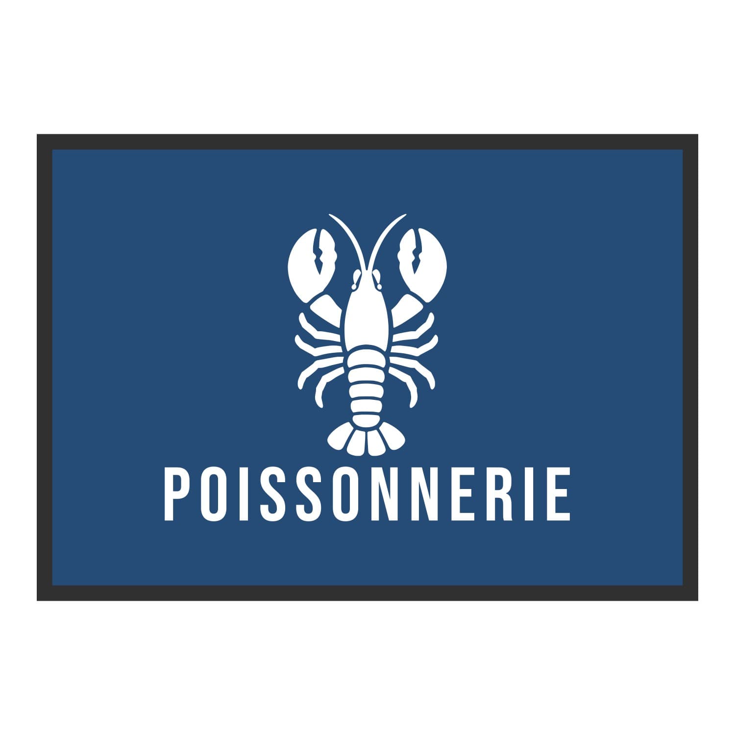 Vue du tapis Homard Poissonnerie dans son format et ses couleurs de départ