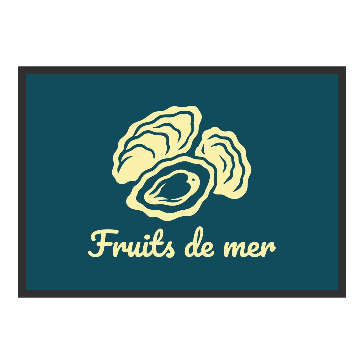 Vue du tapis Huîtres Fruits de mer dans son format et ses couleurs de départ