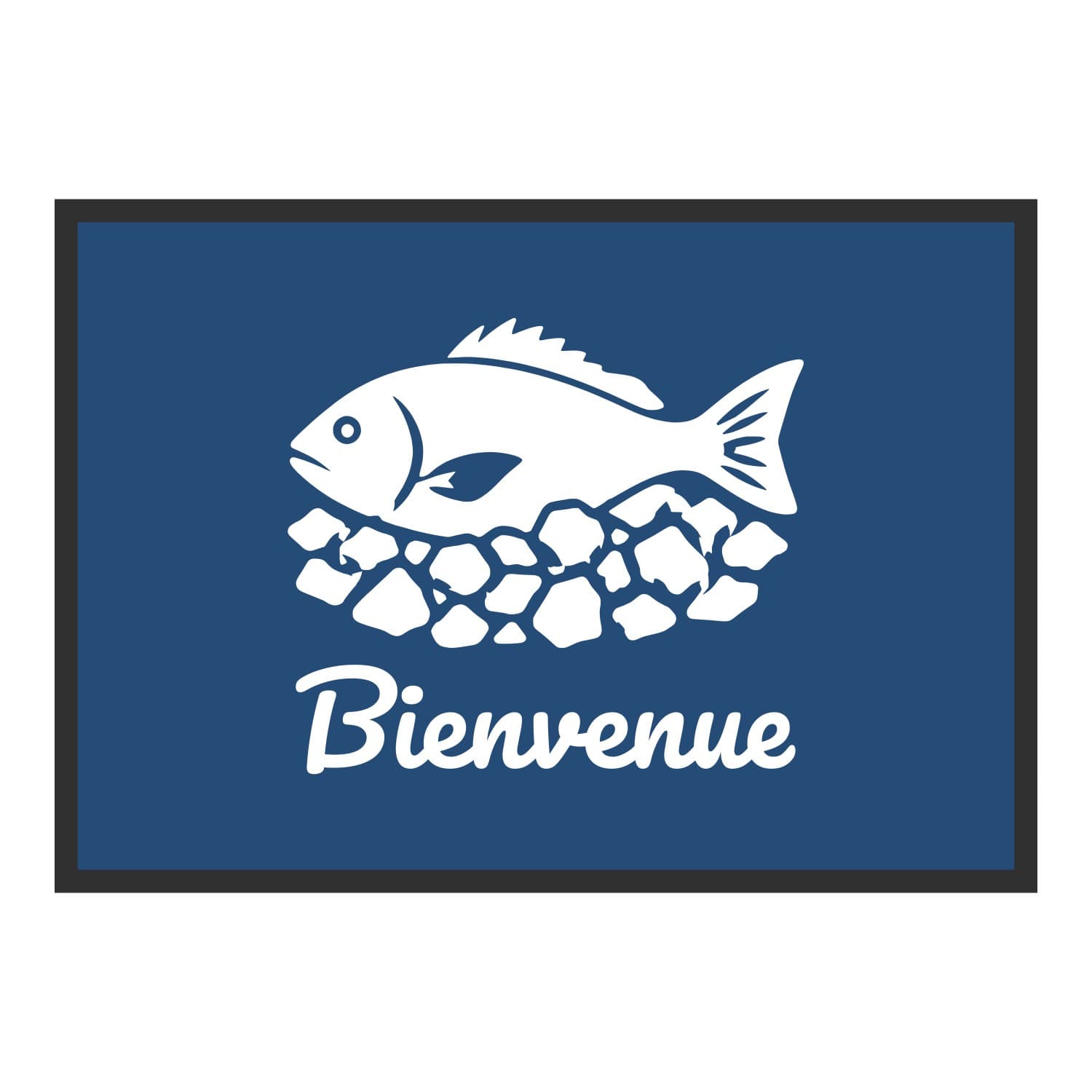 Vue du tapis Poisson Bienvenue dans son format et ses couleurs de départ