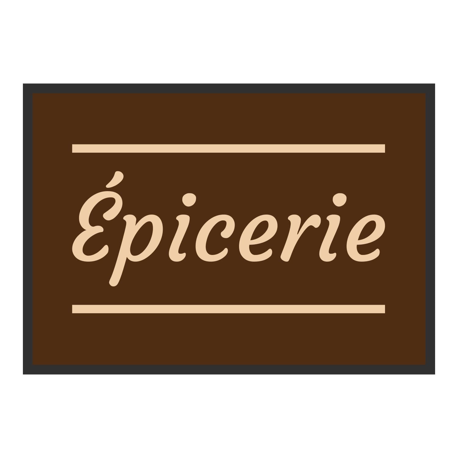 Vue du tapis Épicerie classique dans son format et ses couleurs de départ