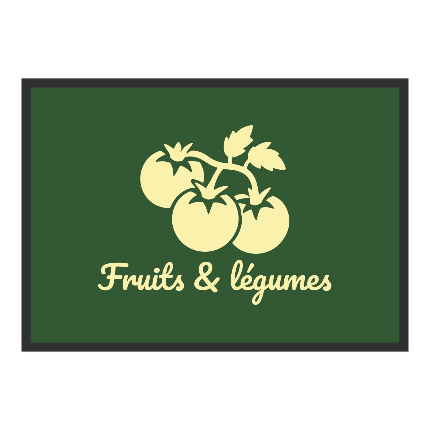 Vue du tapis Tomates Fruits & légumes dans son format et ses couleurs de départ