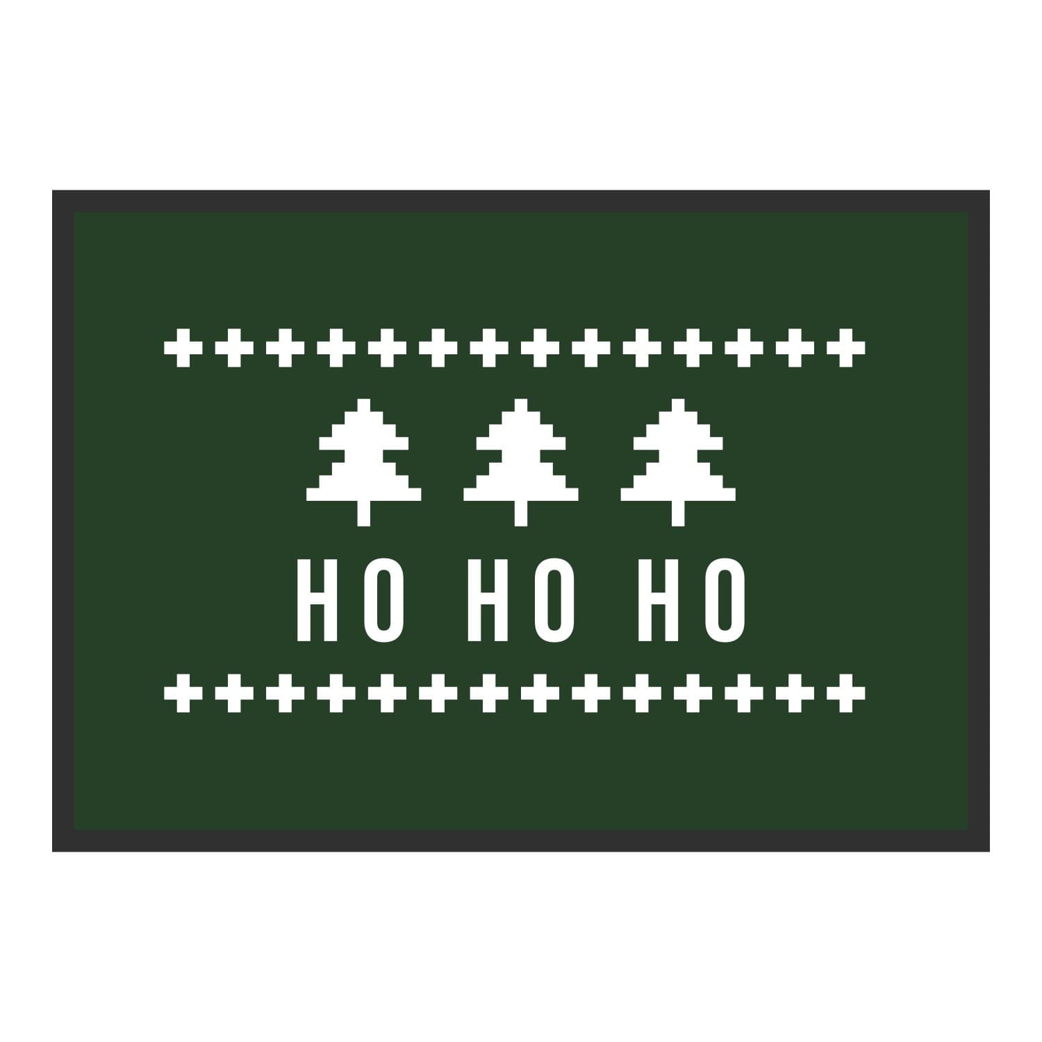Vue du tapis Pull de Noël sapins dans son format et ses couleurs de départ