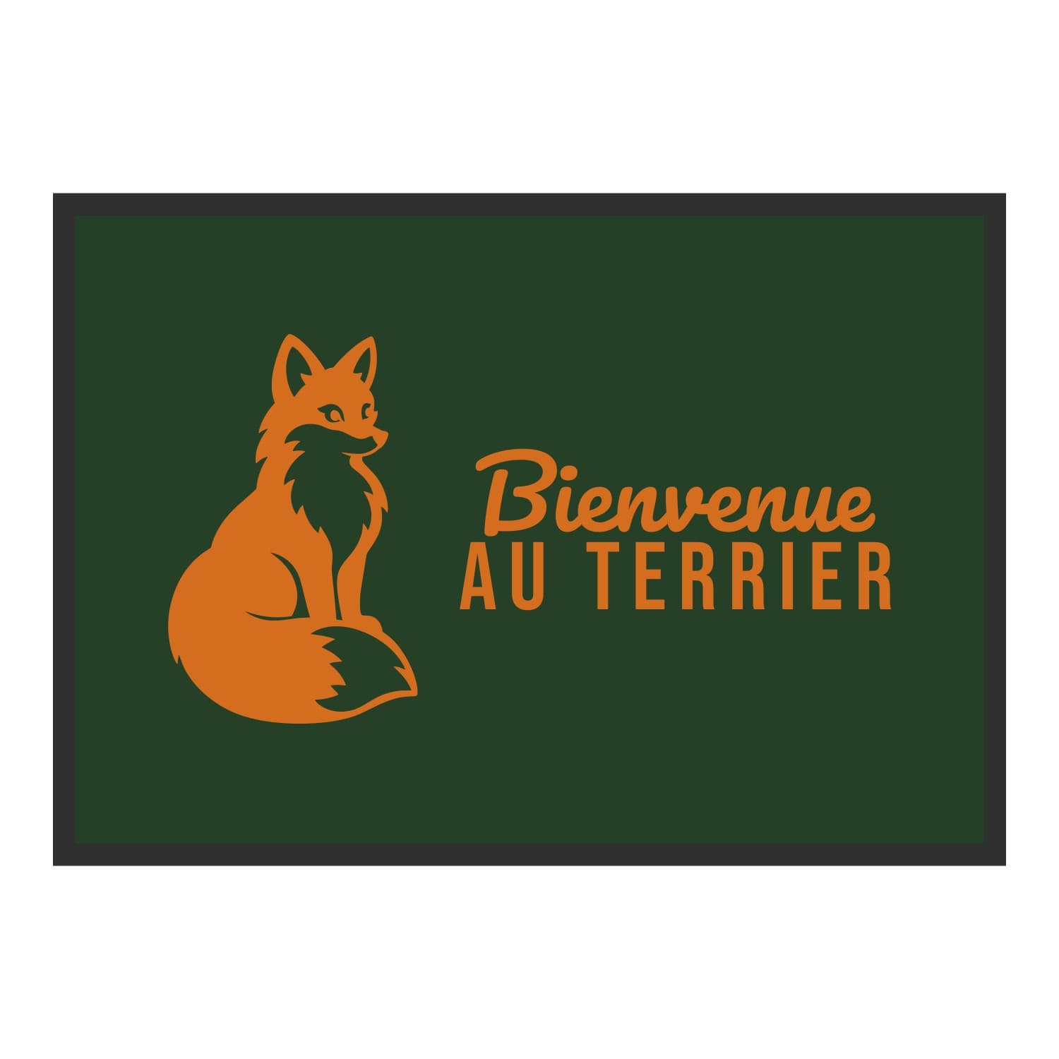 Vue du tapis Bienvenue au terrier dans son format et ses couleurs de départ