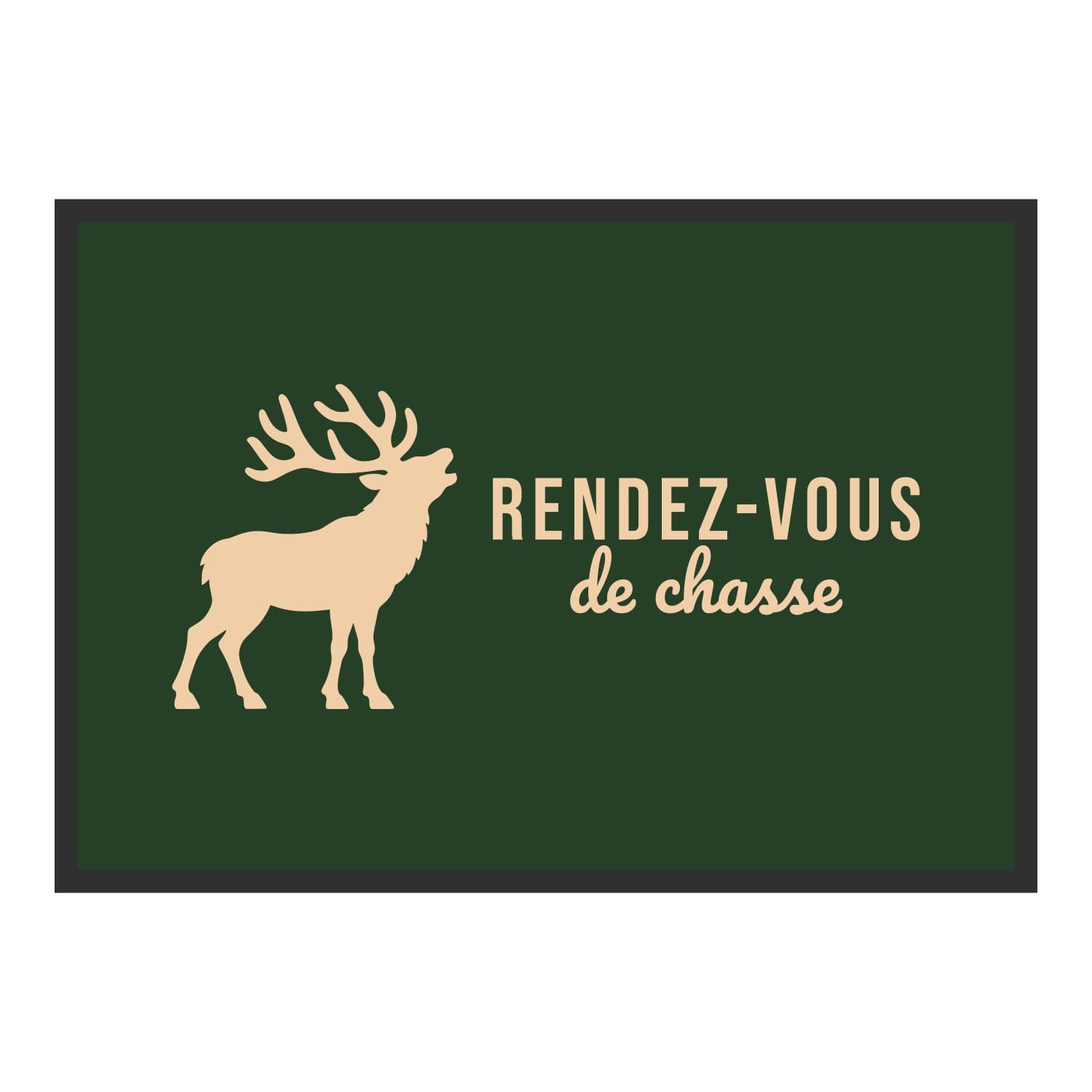 Vue du tapis Rendez-vous de chasse dans son format et ses couleurs de départ