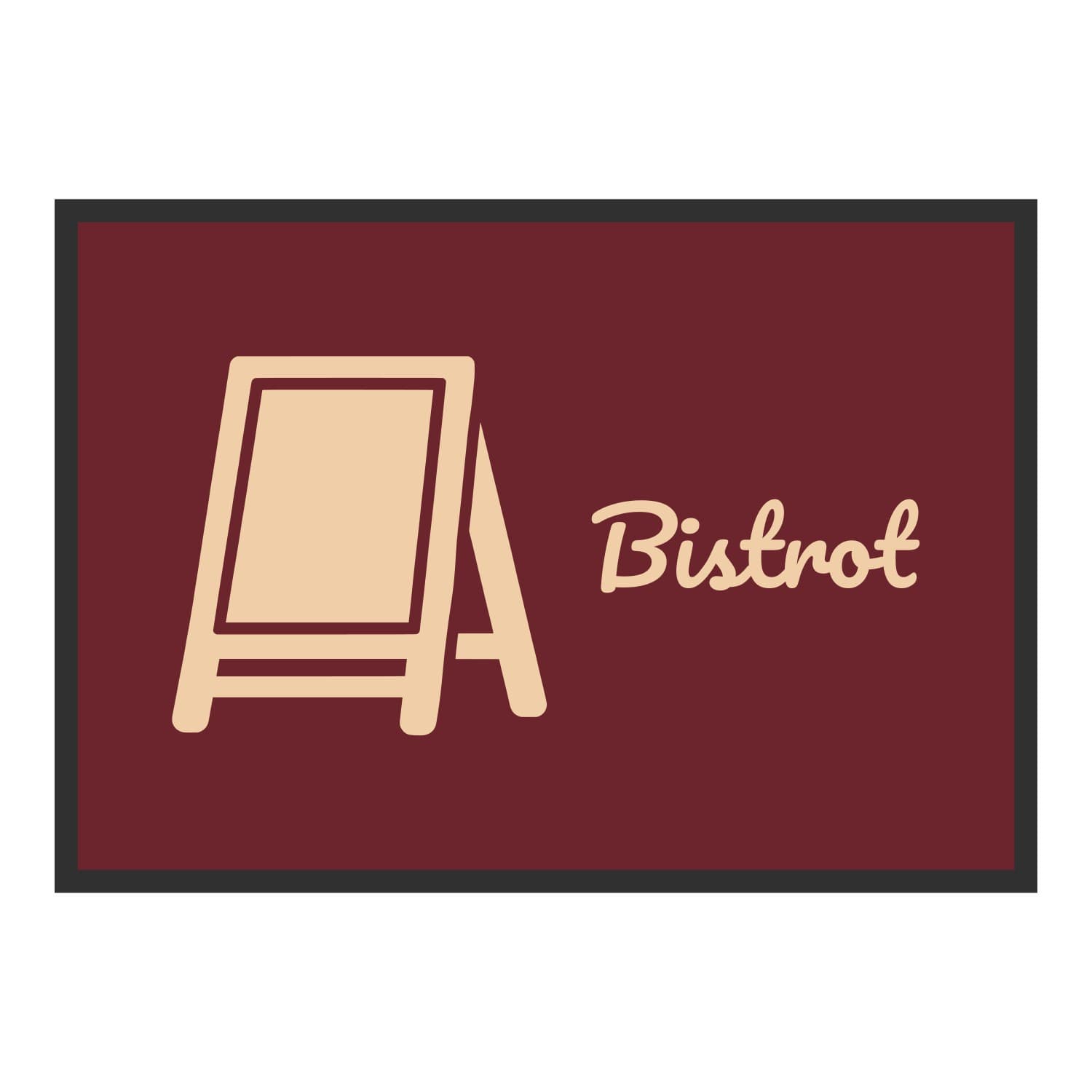 Vue du tapis Ardoise Bistrot dans son format et ses couleurs de départ