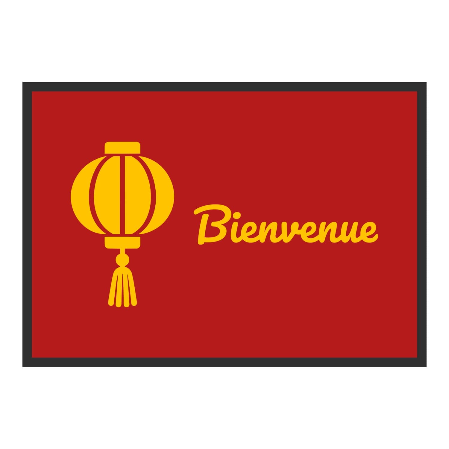 Vue du tapis Lanterne Bienvenue dans son format et ses couleurs de départ