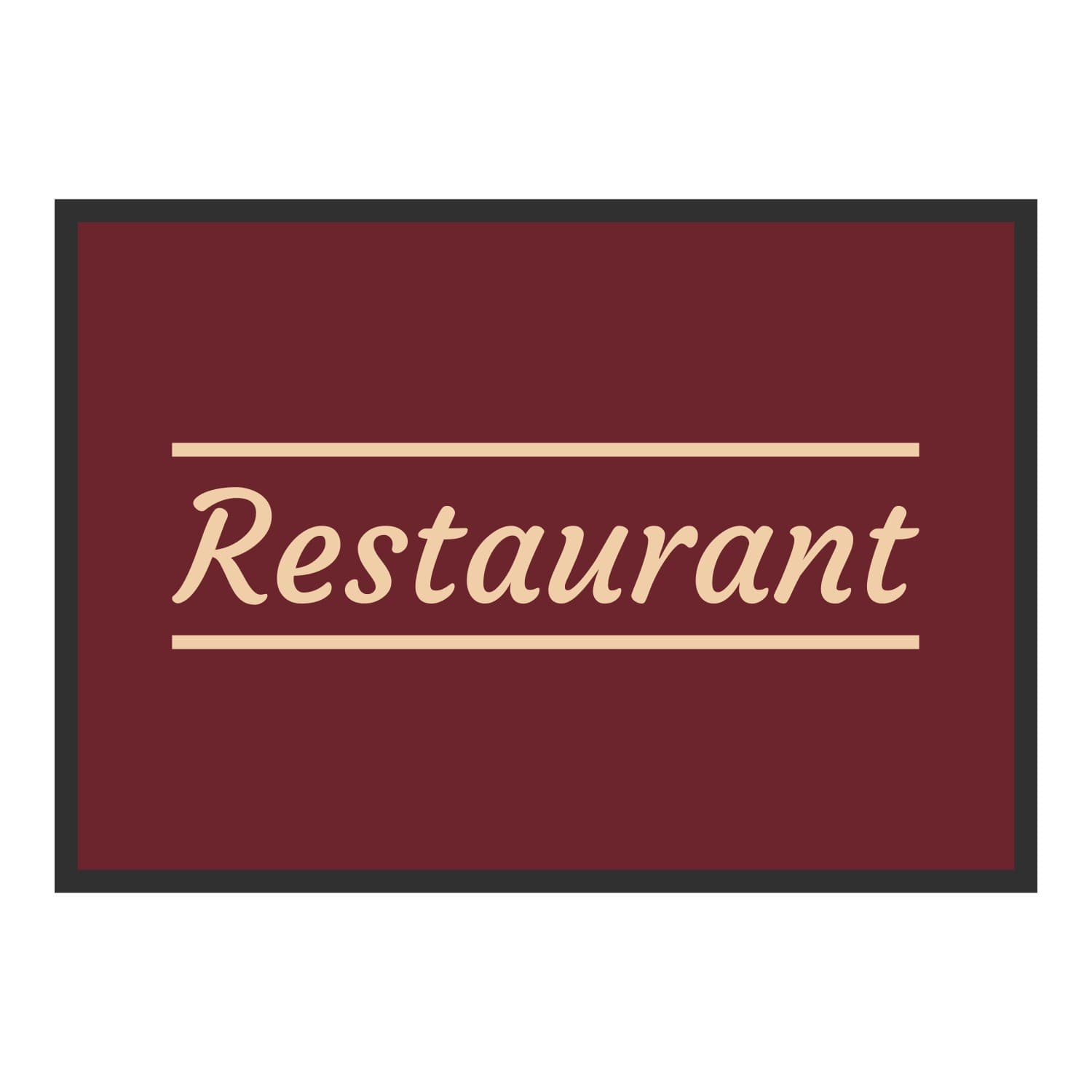 Vue du tapis Restaurant classique dans son format et ses couleurs de départ