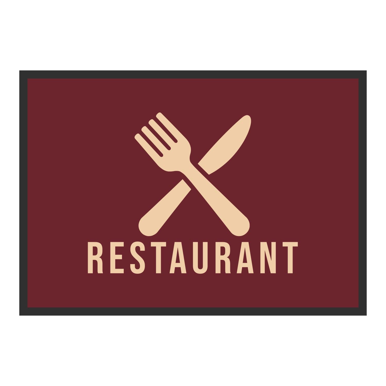 Vue du tapis Restaurant dans son format et ses couleurs de départ