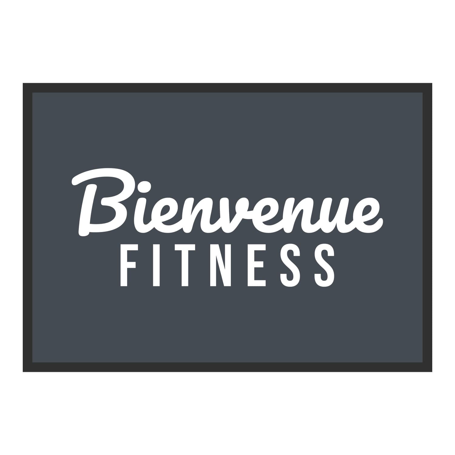 Vue du tapis Bienvenue fitness dans son format et ses couleurs de départ
