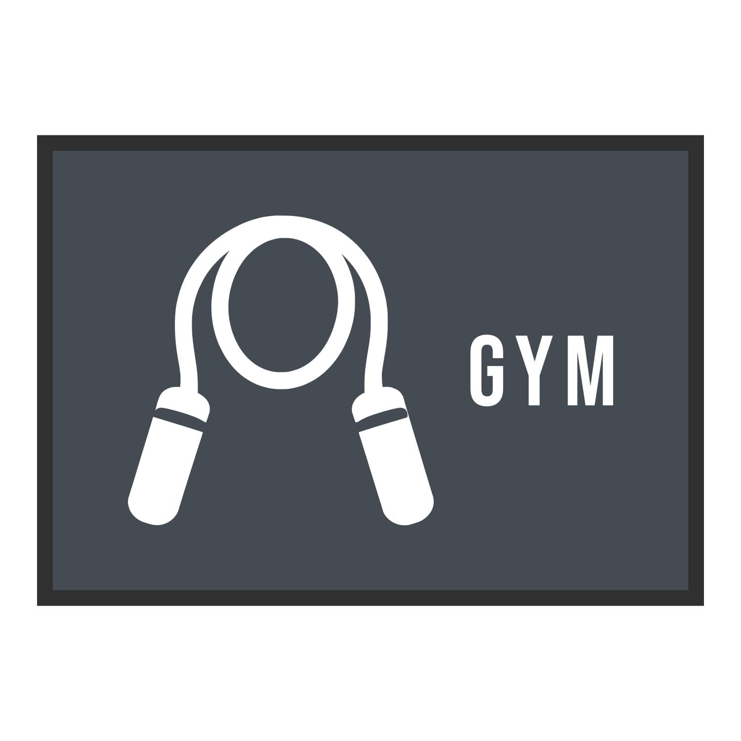 Vue du tapis Corde à sauter Gym dans son format et ses couleurs de départ