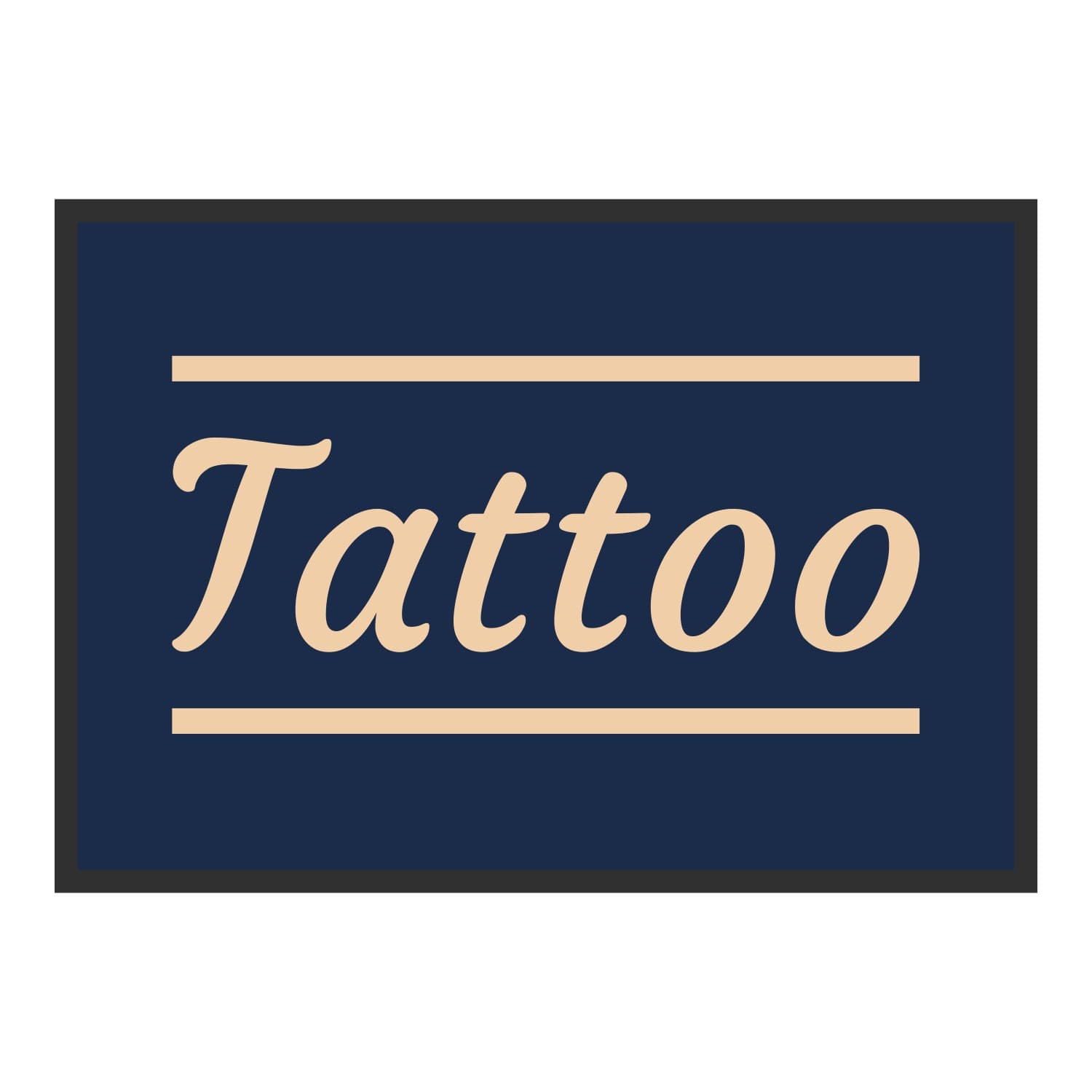 Vue du tapis Tattoo classique dans son format et ses couleurs de départ