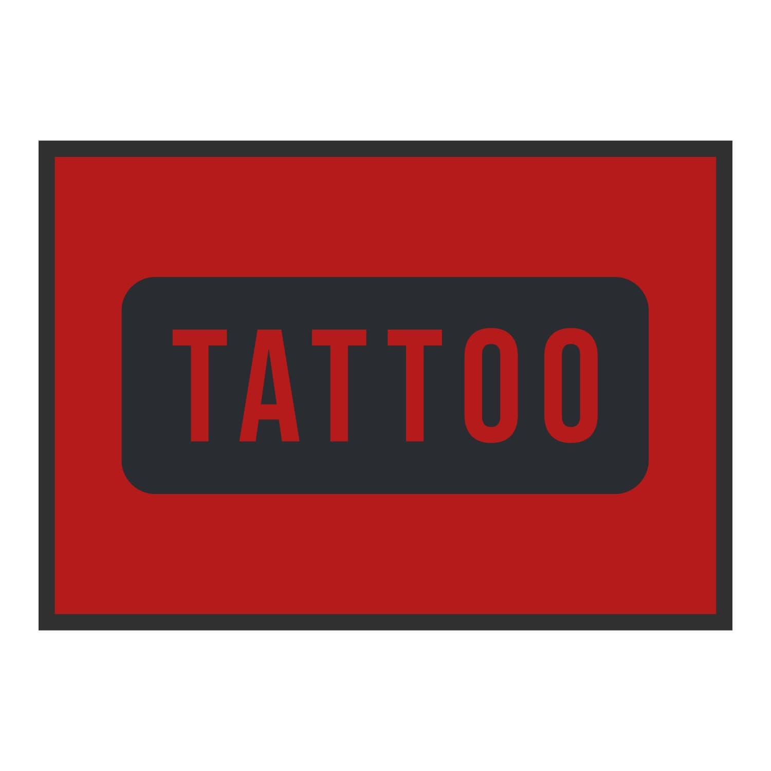 Vue du tapis Tattoo panneau dans son format et ses couleurs de départ