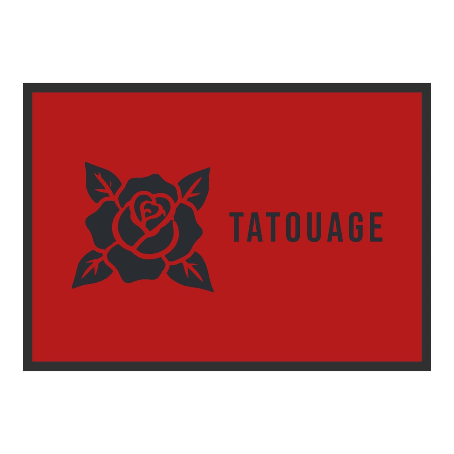 Vue du tapis Rose Tatouage dans son format et ses couleurs de départ