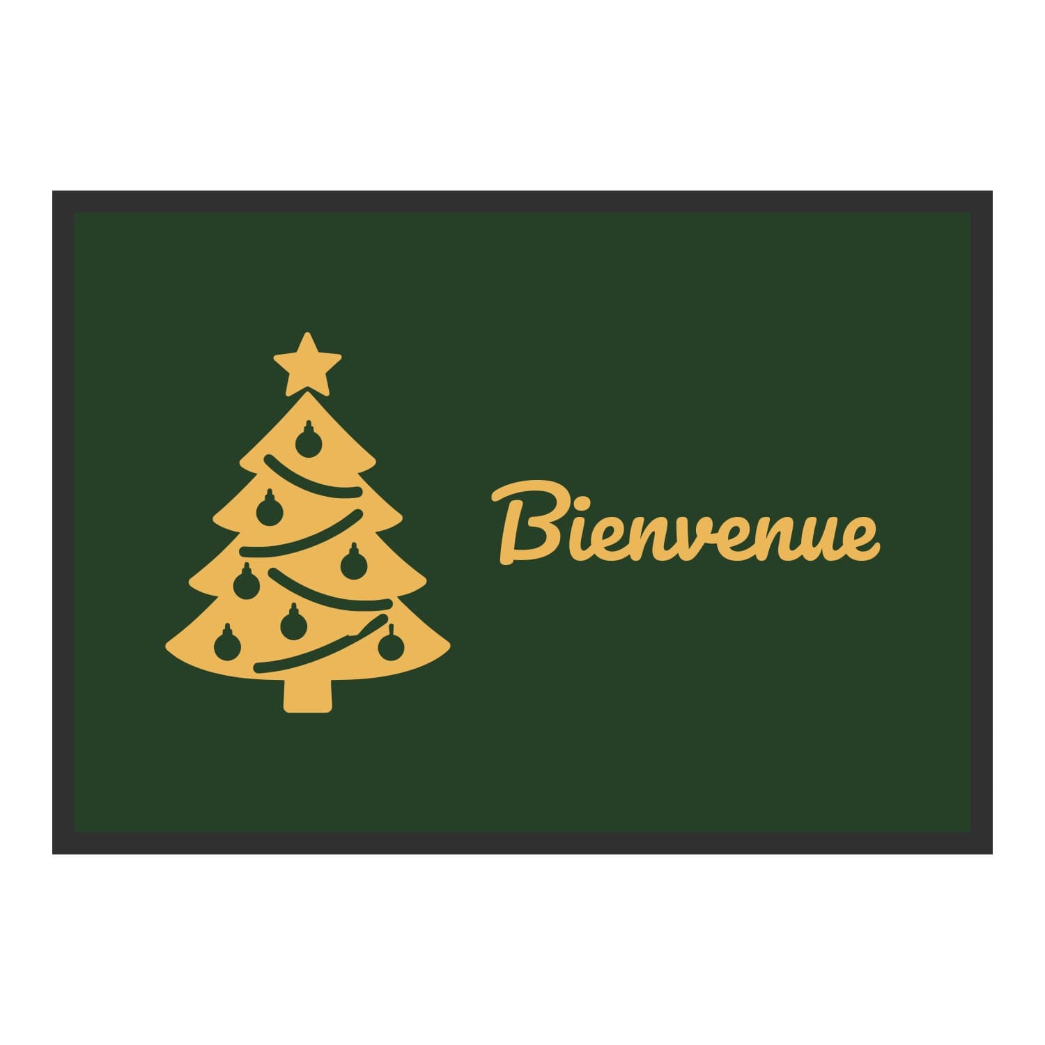 Vue du tapis Sapin Bienvenue dans son format et ses couleurs de départ