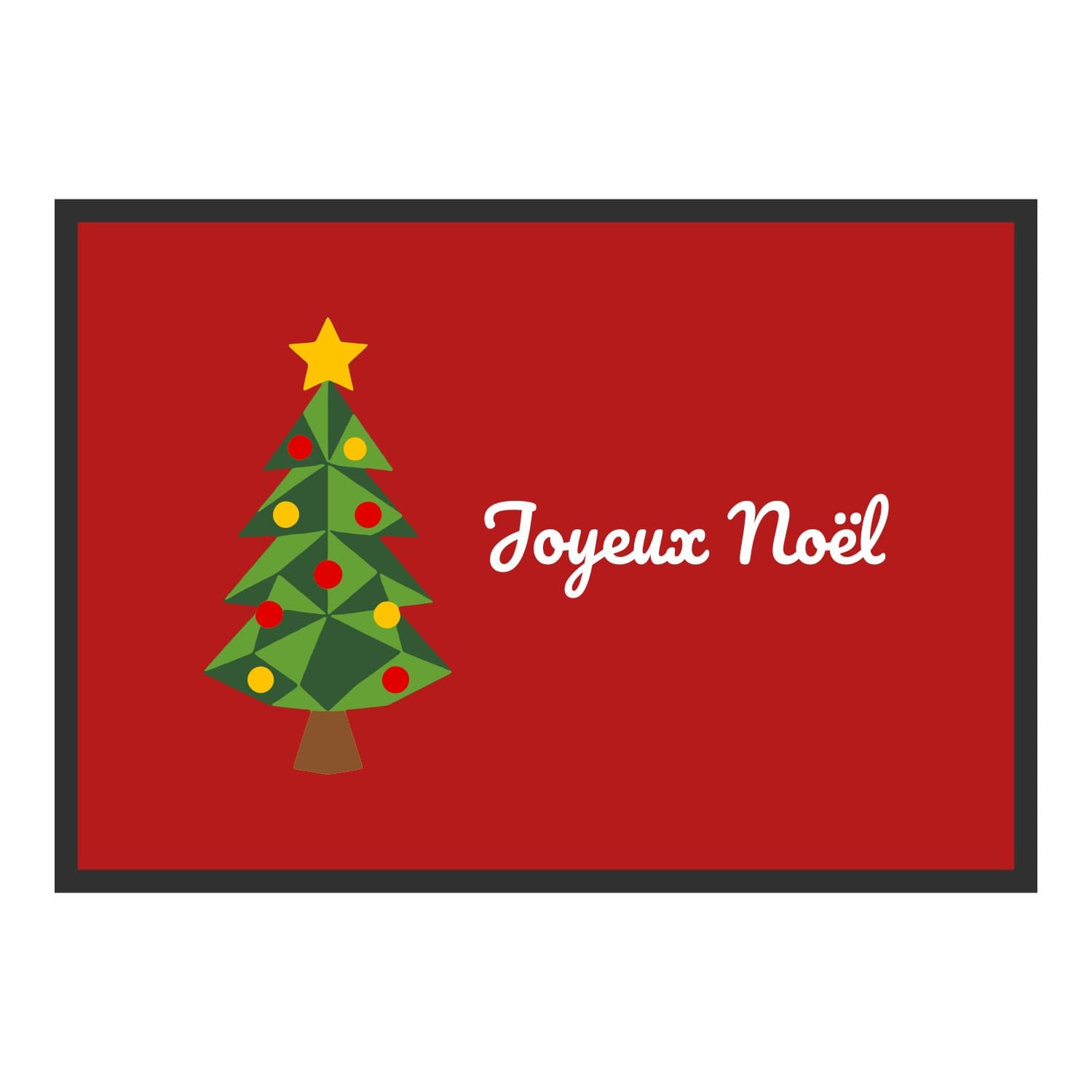 Vue du tapis Sapin géométrique dans son format et ses couleurs de départ