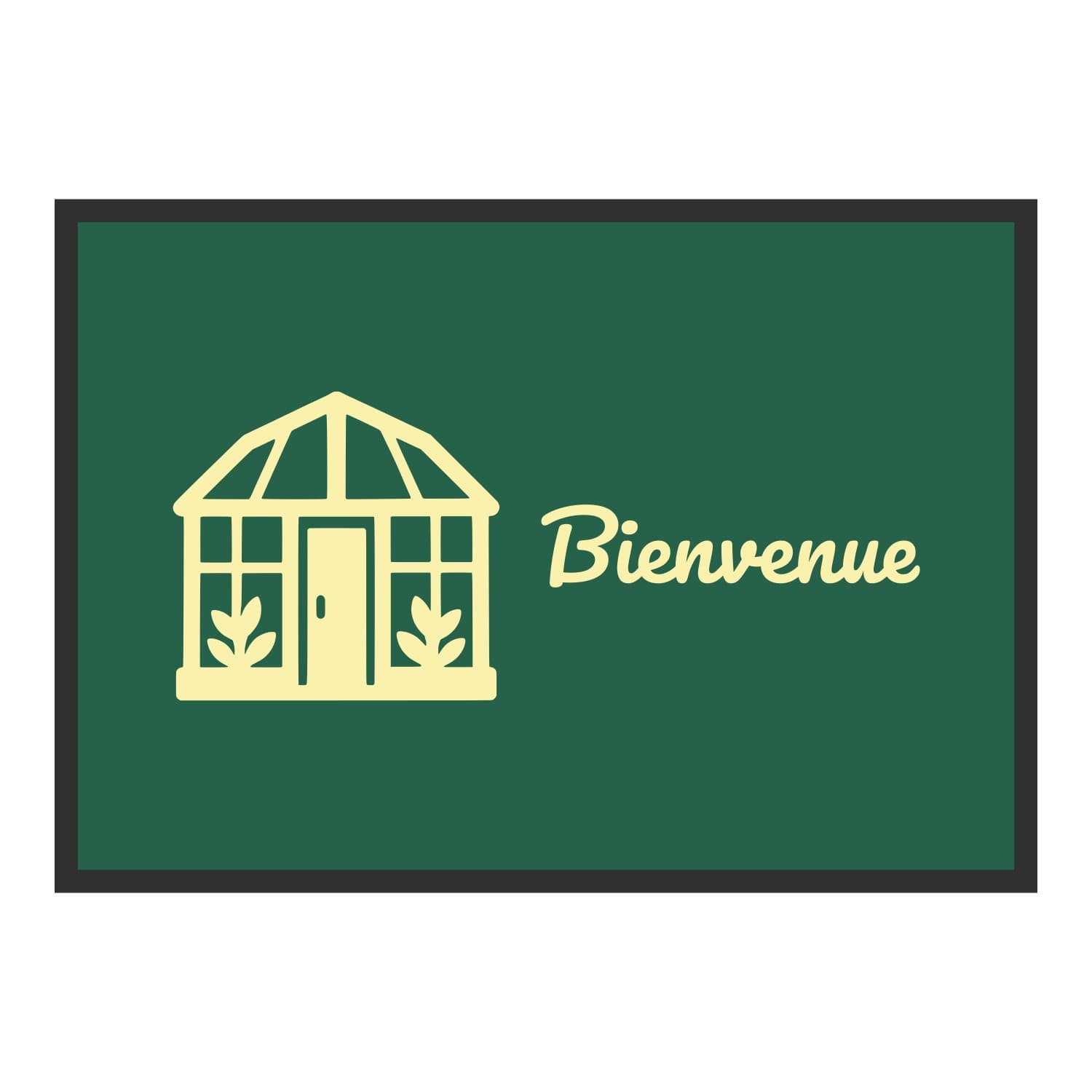 Vue du tapis Serre Bienvenue dans son format et ses couleurs de départ
