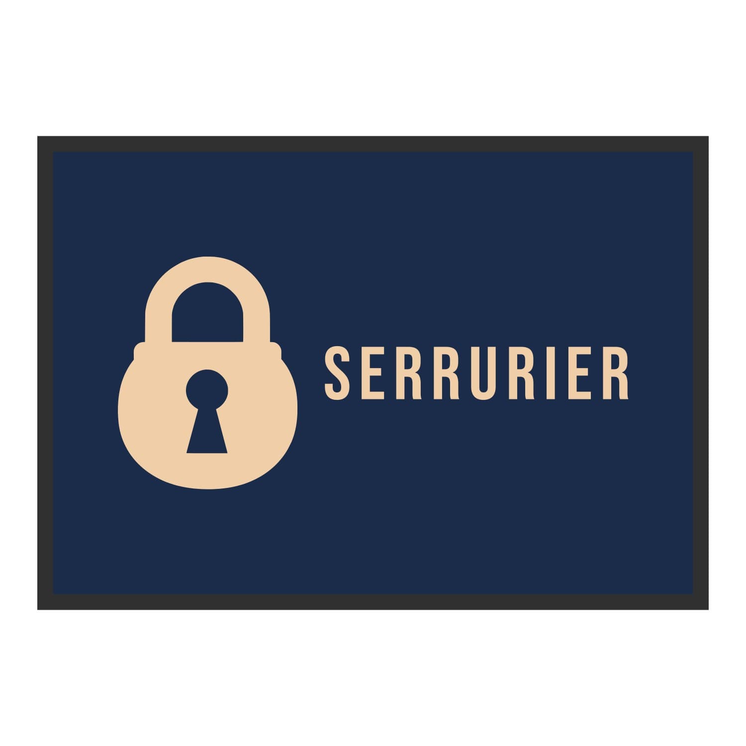 Vue du tapis Cadenas Serrurier dans son format et ses couleurs de départ