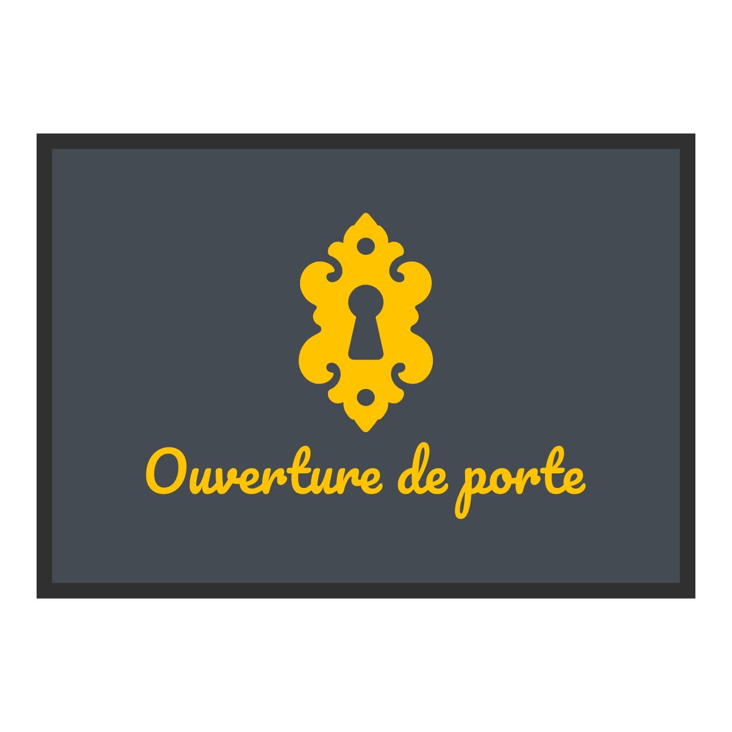 Vue du tapis Serrure Ouverture de porte dans son format et ses couleurs de départ
