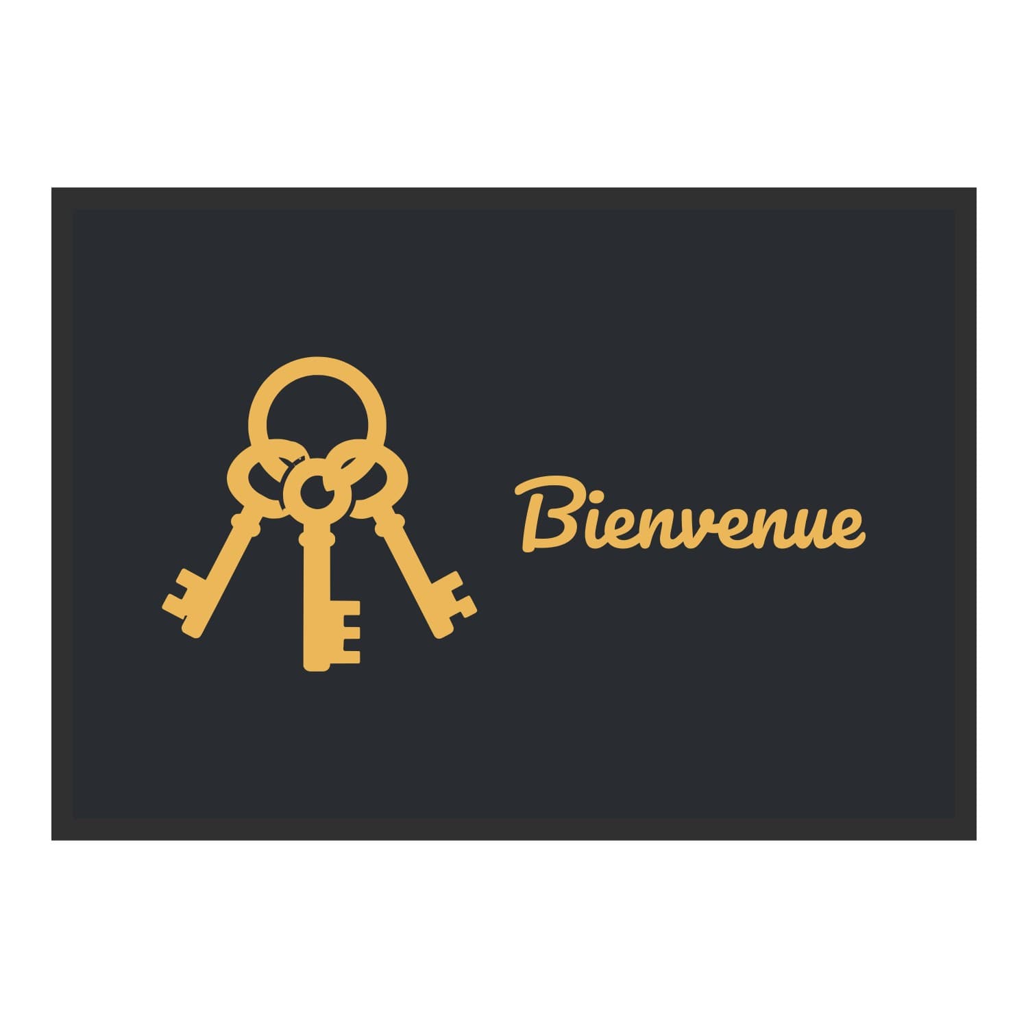 Vue du tapis Trousseau Bienvenue dans son format et ses couleurs de départ