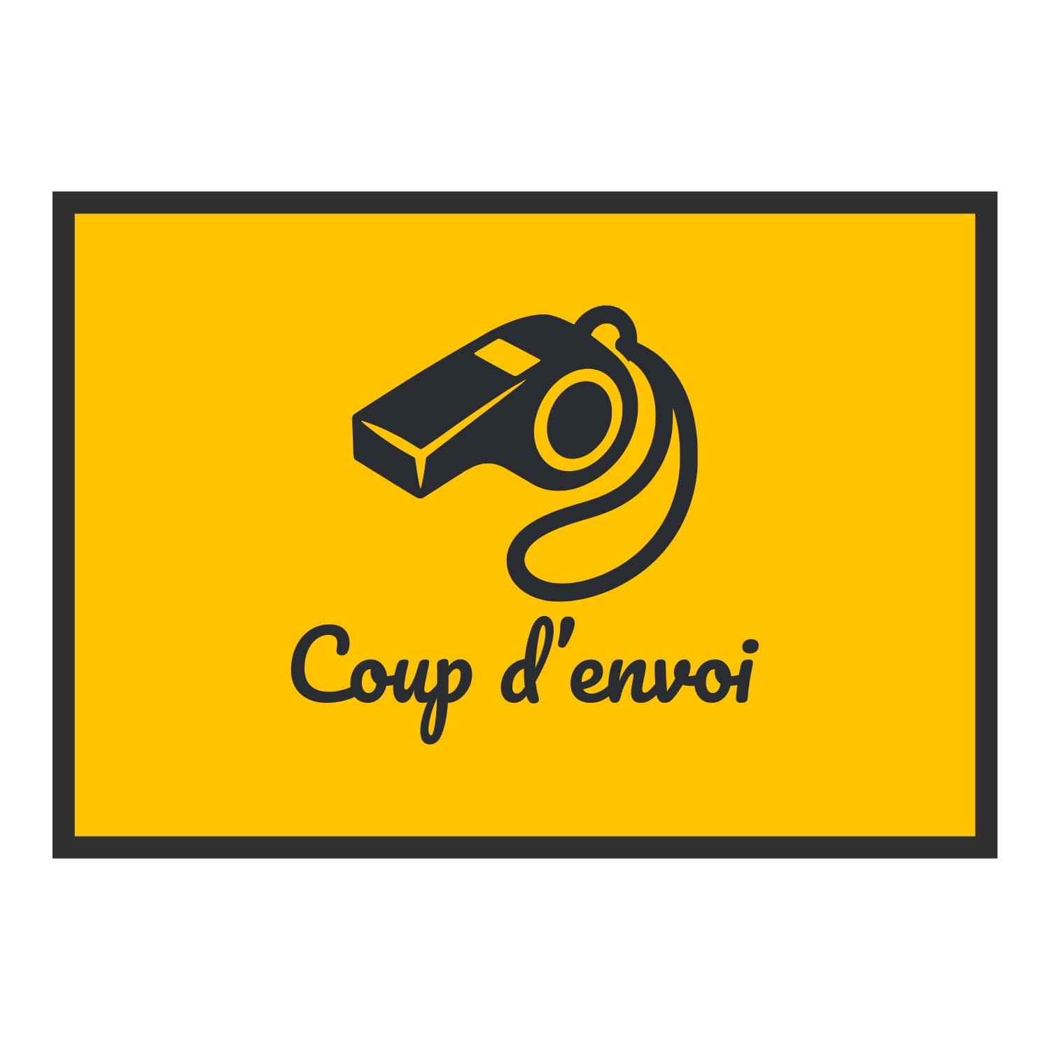 Vue du tapis Coup d’envoi dans son format et ses couleurs de départ