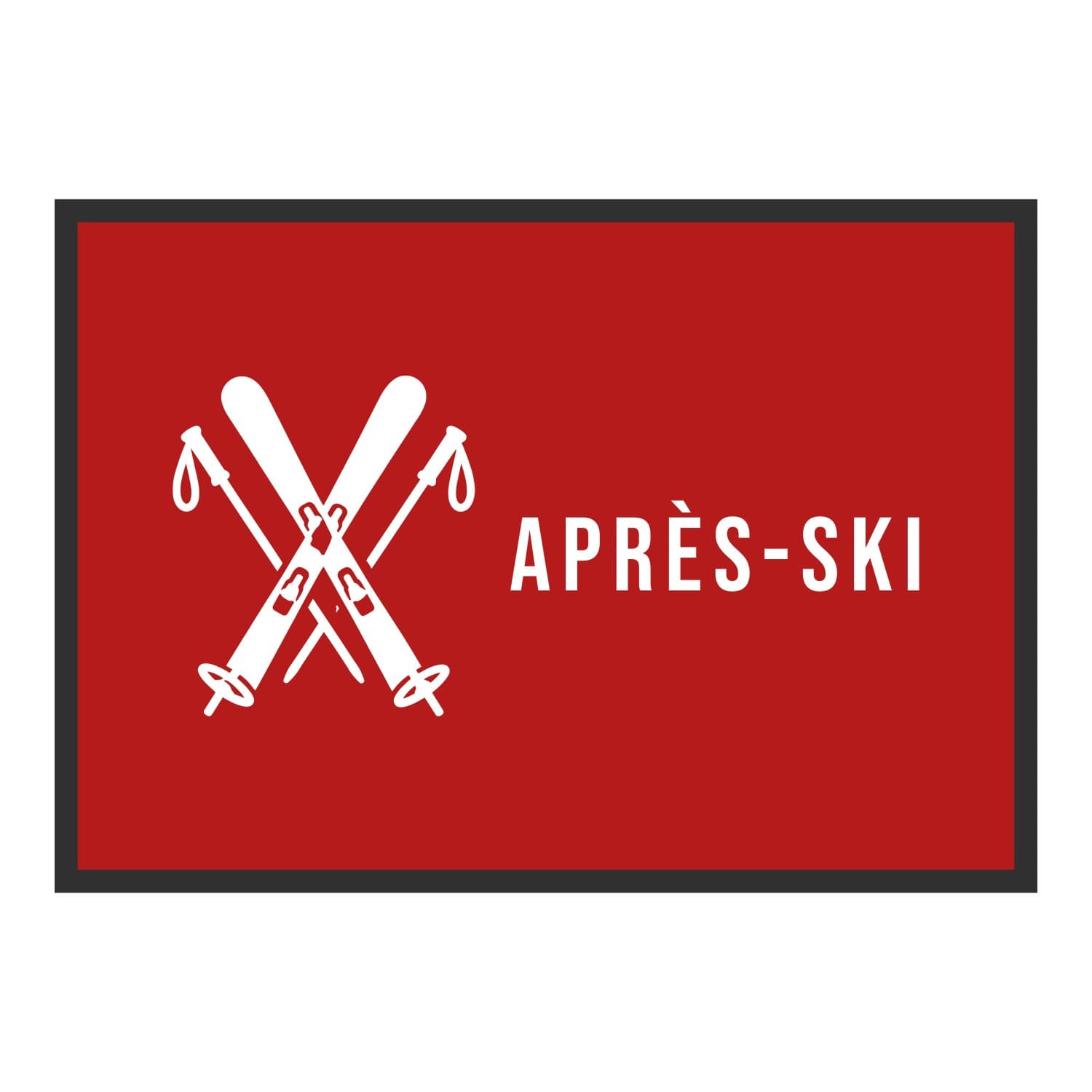 Vue du tapis Skis Après-ski dans son format et ses couleurs de départ