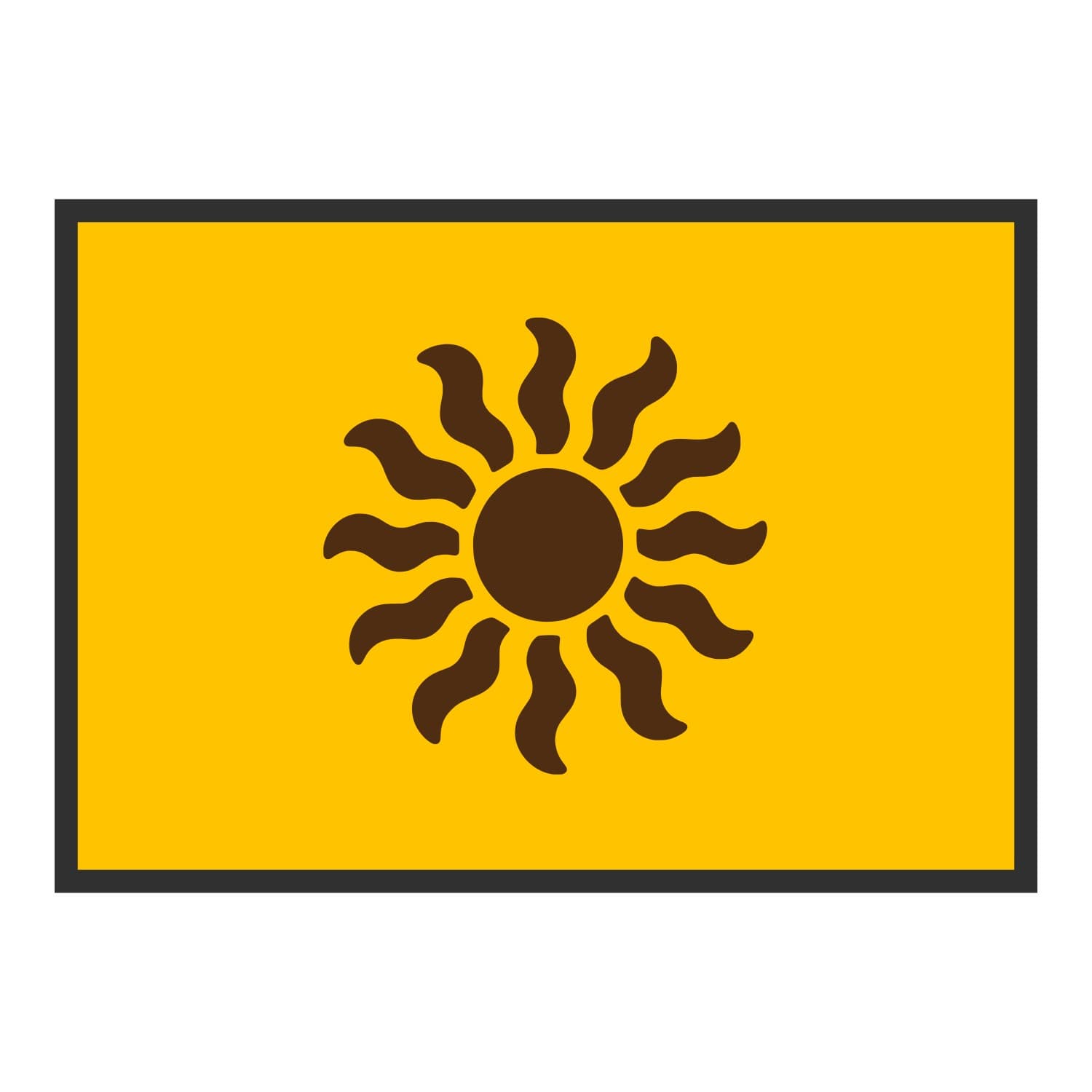 Vue du tapis Soleil bohème dans son format et ses couleurs de départ