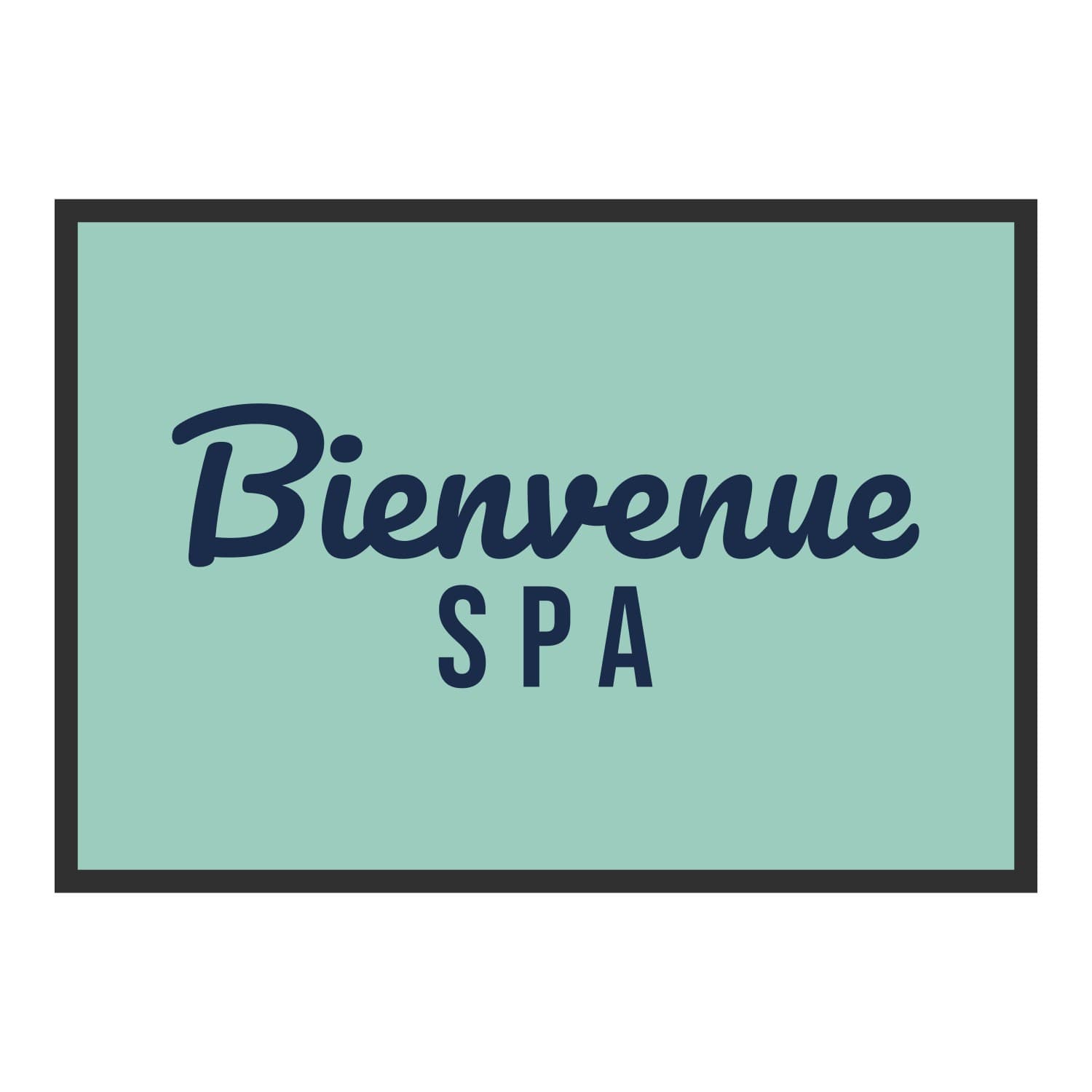 Vue du tapis Bienvenue spa dans son format et ses couleurs de départ