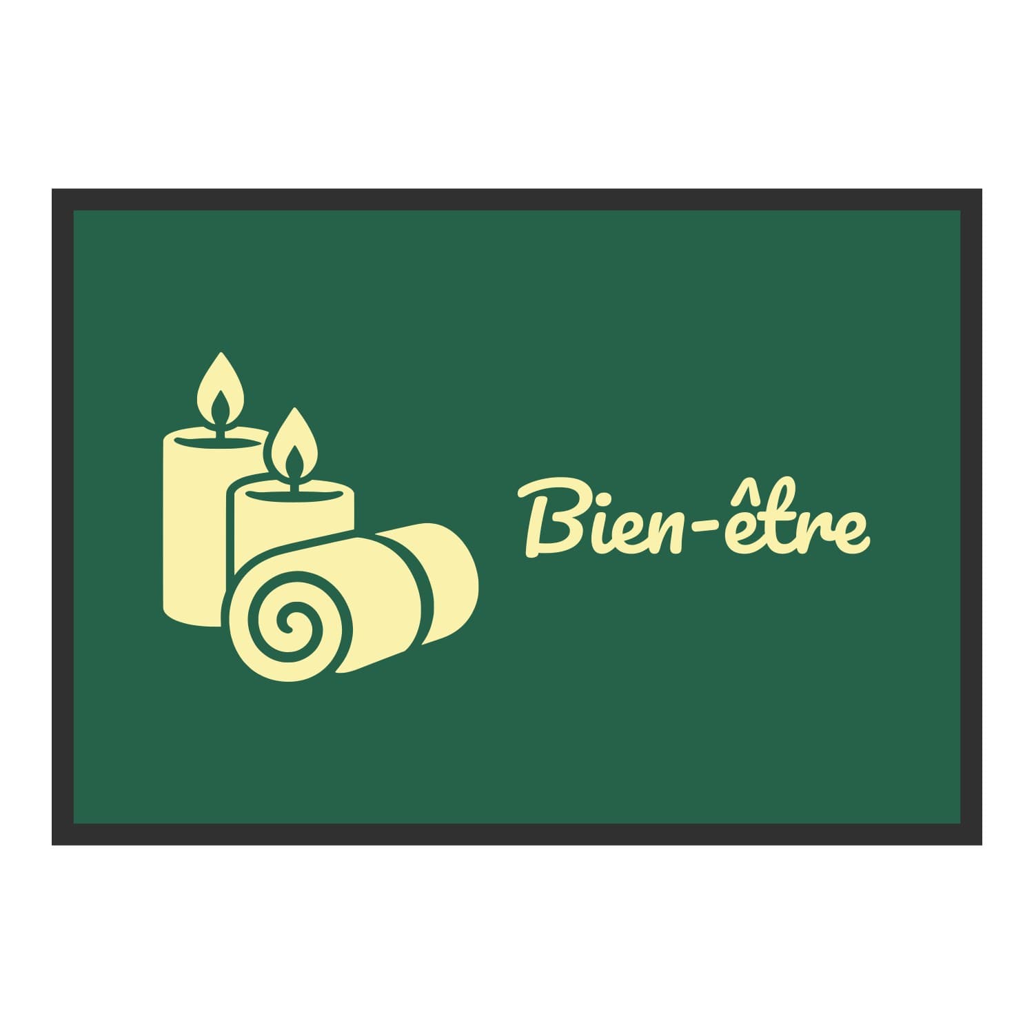 Vue du tapis Bougies Bien-être dans son format et ses couleurs de départ