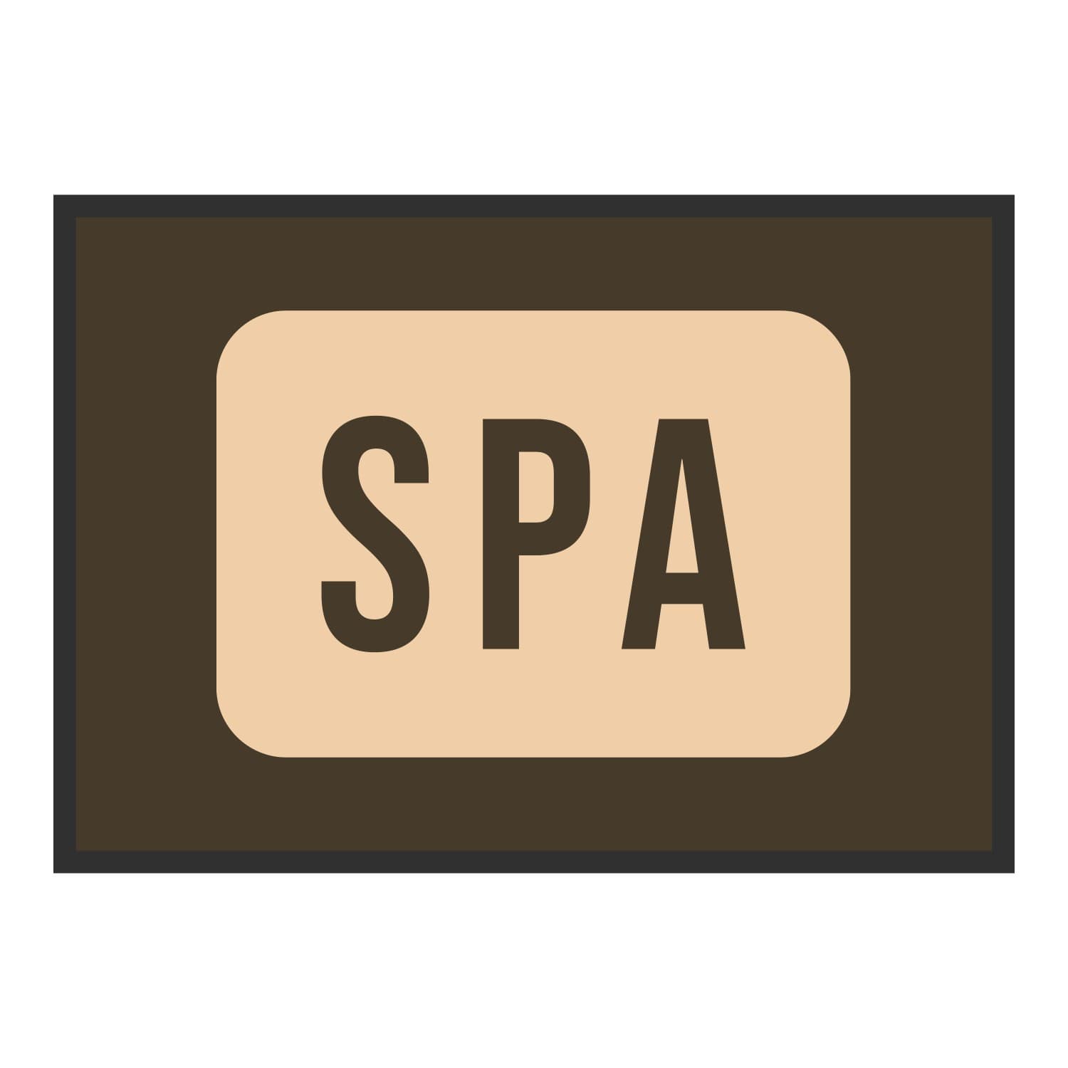 Vue du tapis Spa panneau dans son format et ses couleurs de départ