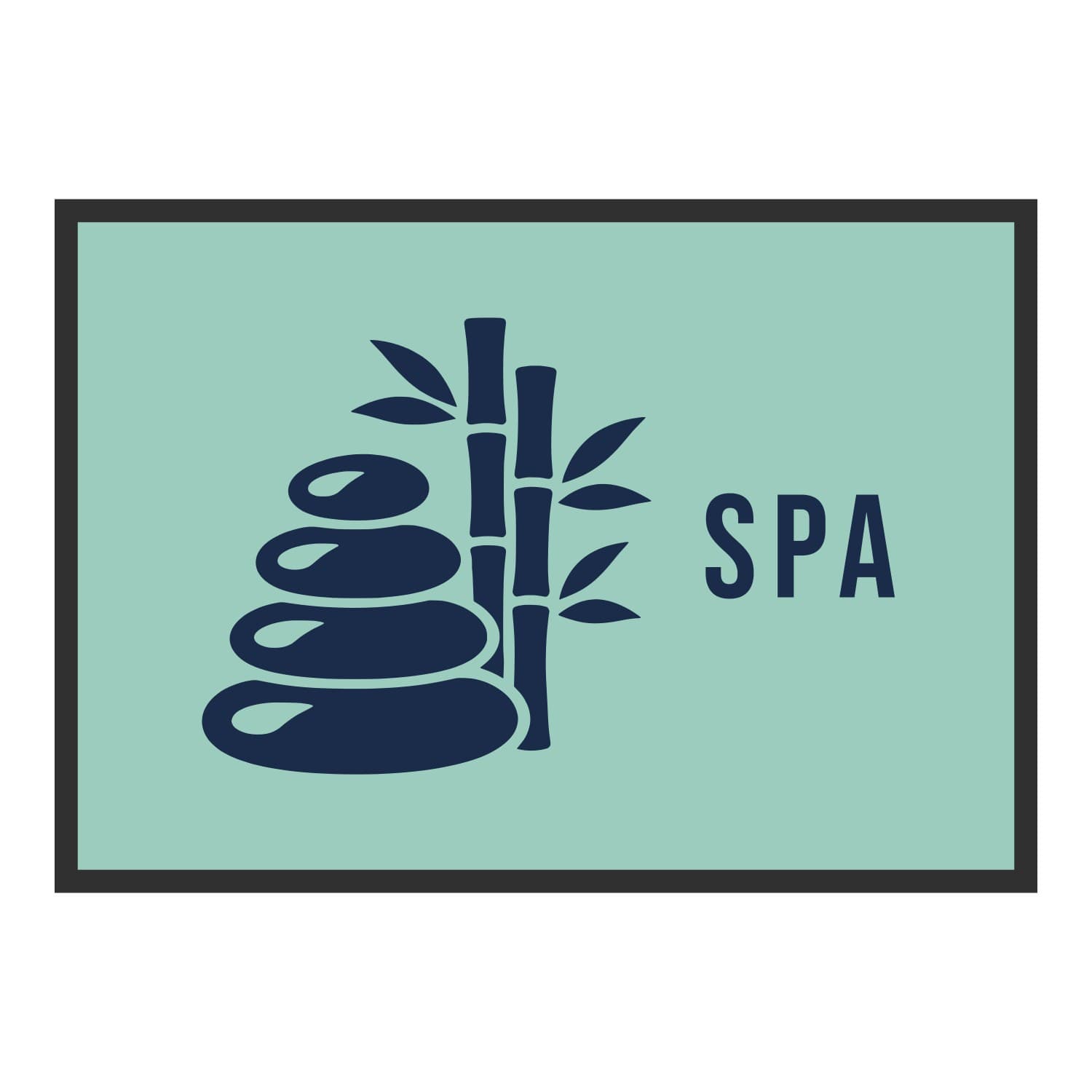 Vue du tapis Galets Spa dans son format et ses couleurs de départ
